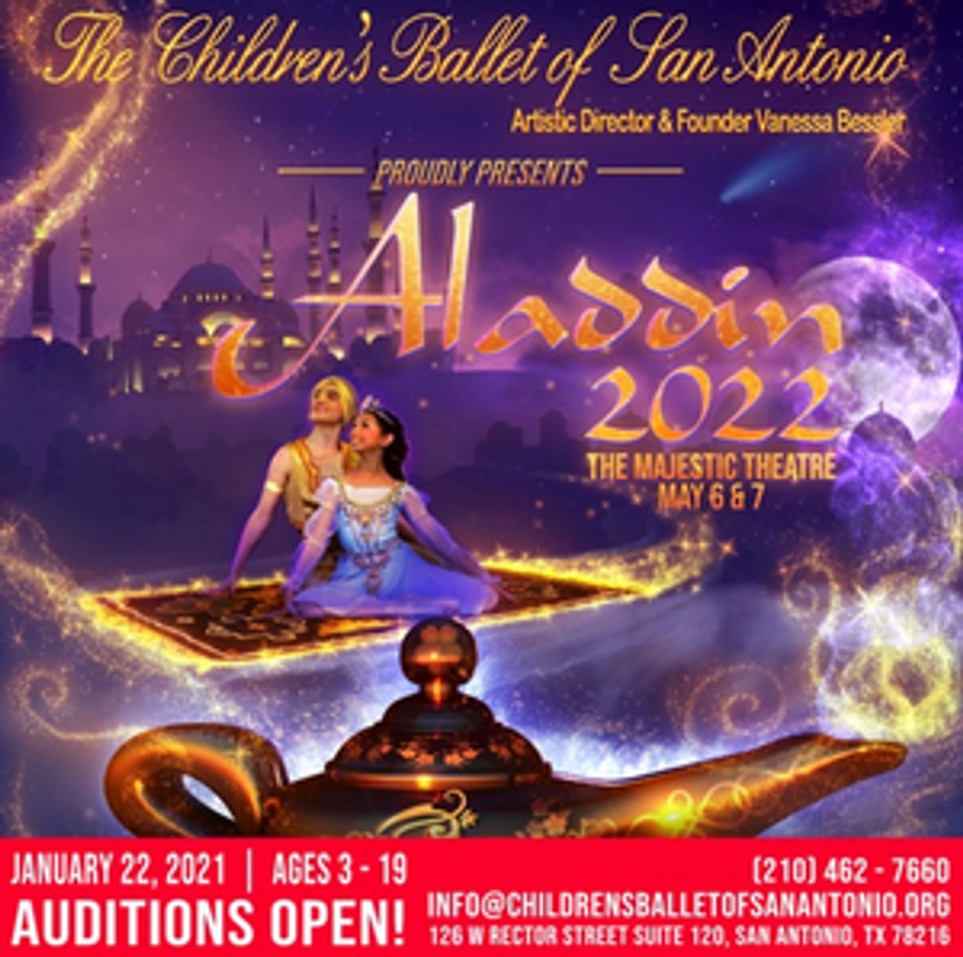 The Children's Ballet of San Antonio to Hold Auditions for ALADDIN 2022 The Children's Ballet of San Antonio to Hold Auditions for ALADDIN 2022 Image