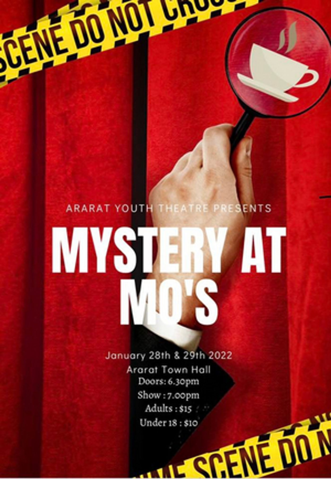 Ararat Youth Theatre Presents MYSTERY AT MO'S in March Ararat Youth Theatre Presents MYSTERY AT MO'S in March Image