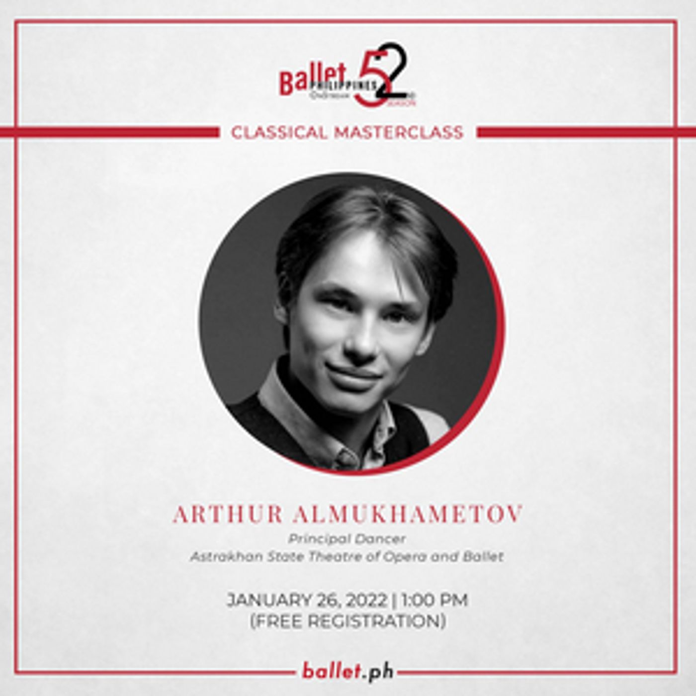 Ballet Philippines Announces First Masterclass in Classical Ballet For 2022 Ballet Philippines Announces First Masterclass in Classical Ballet For 2022 Image