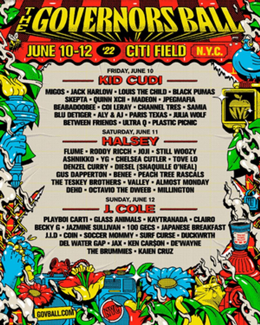 Governors Ball Music Festival 2022 Lineup Announcement Image