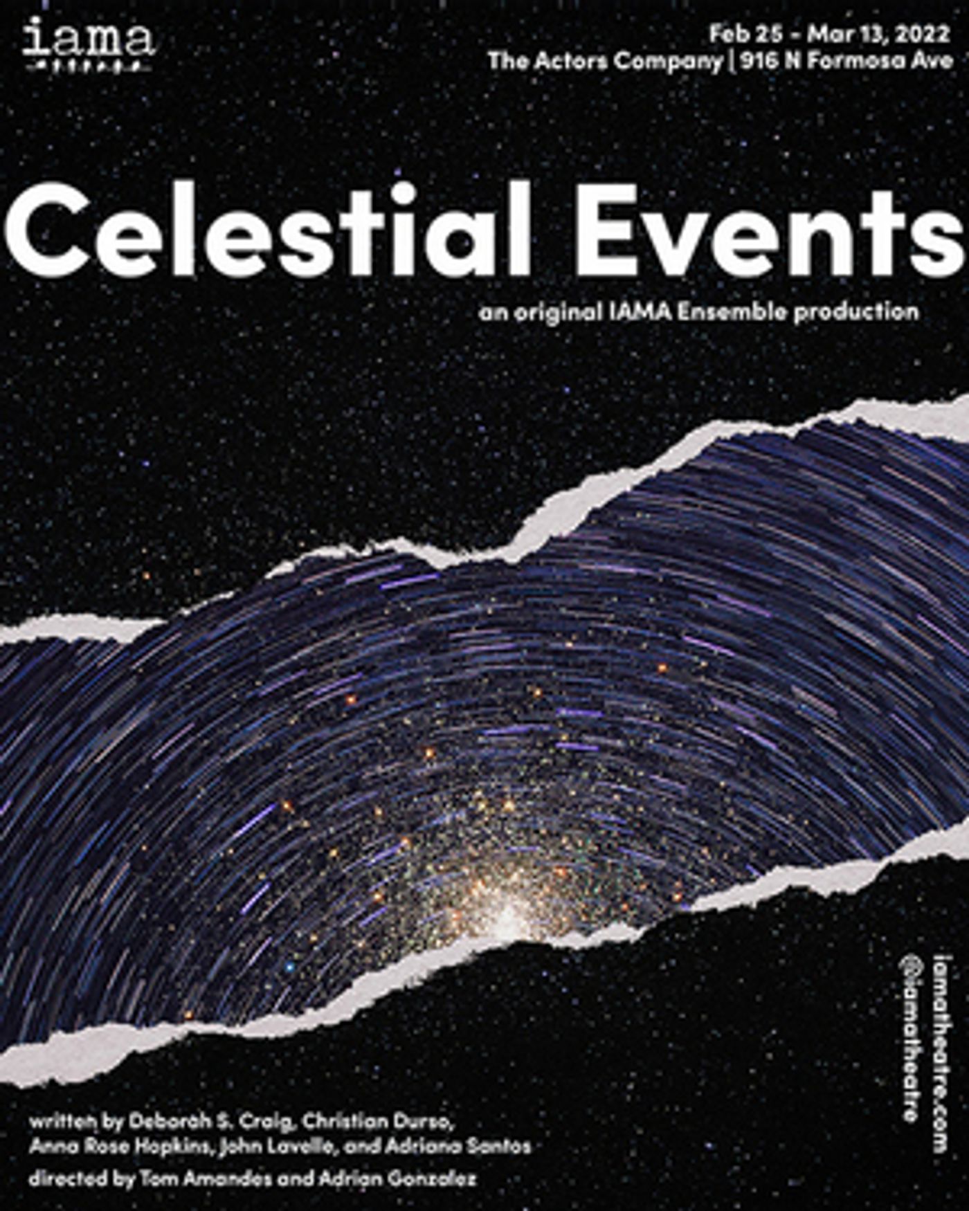 IAMA Theatre Company Presents CELESTIAL EVENTS  Image