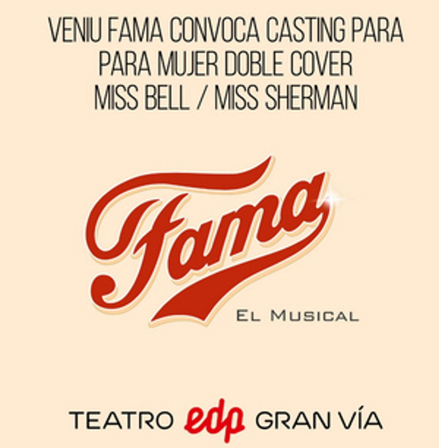 Veniu Fama convoca audiciones para FAMA en Madrid Veniu Fama convoca audiciones para FAMA en Madrid Image