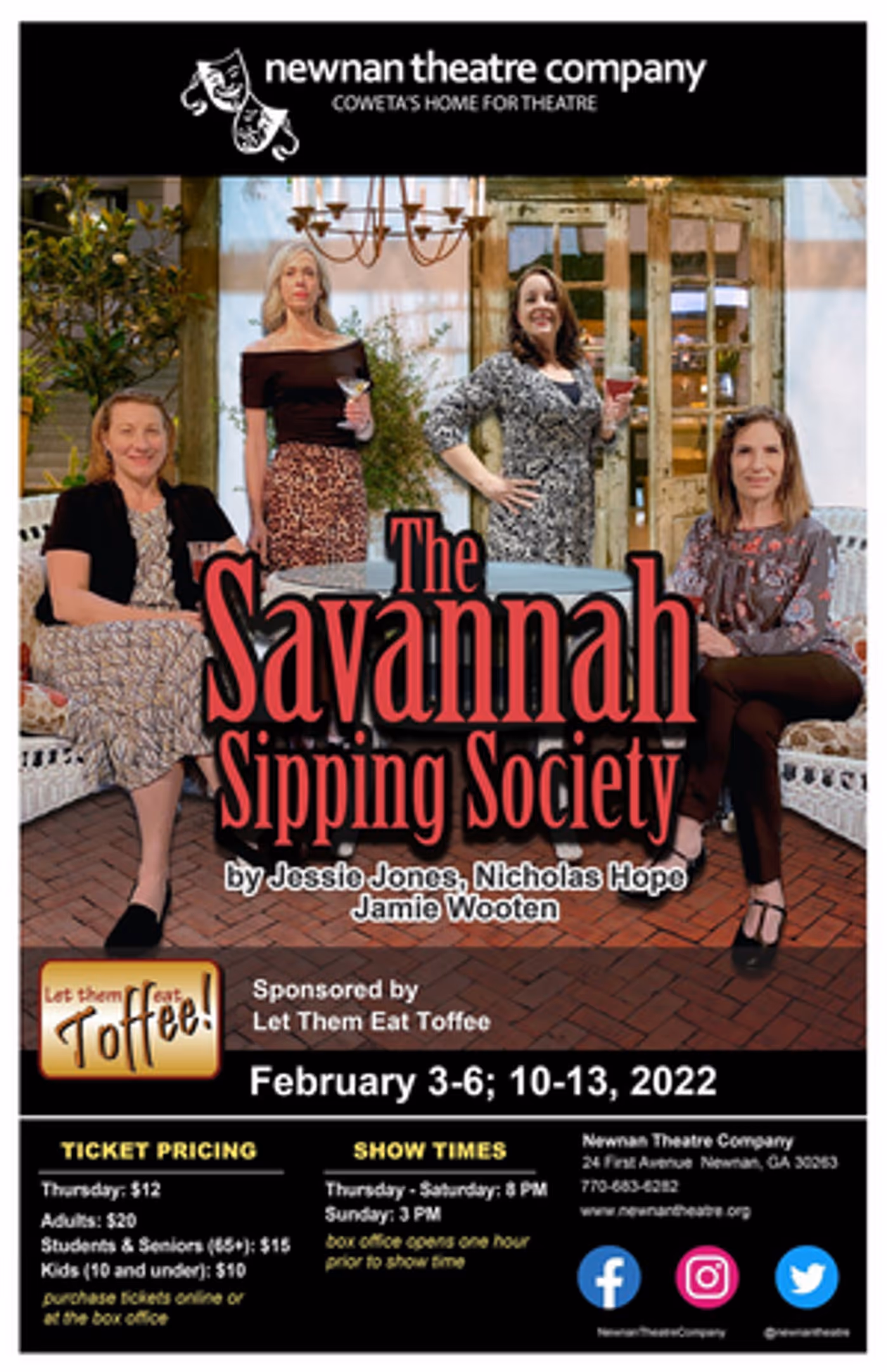 SAVANNAH SIPPING SOCIETY Comes to the Newnan Theatre Company  Image
