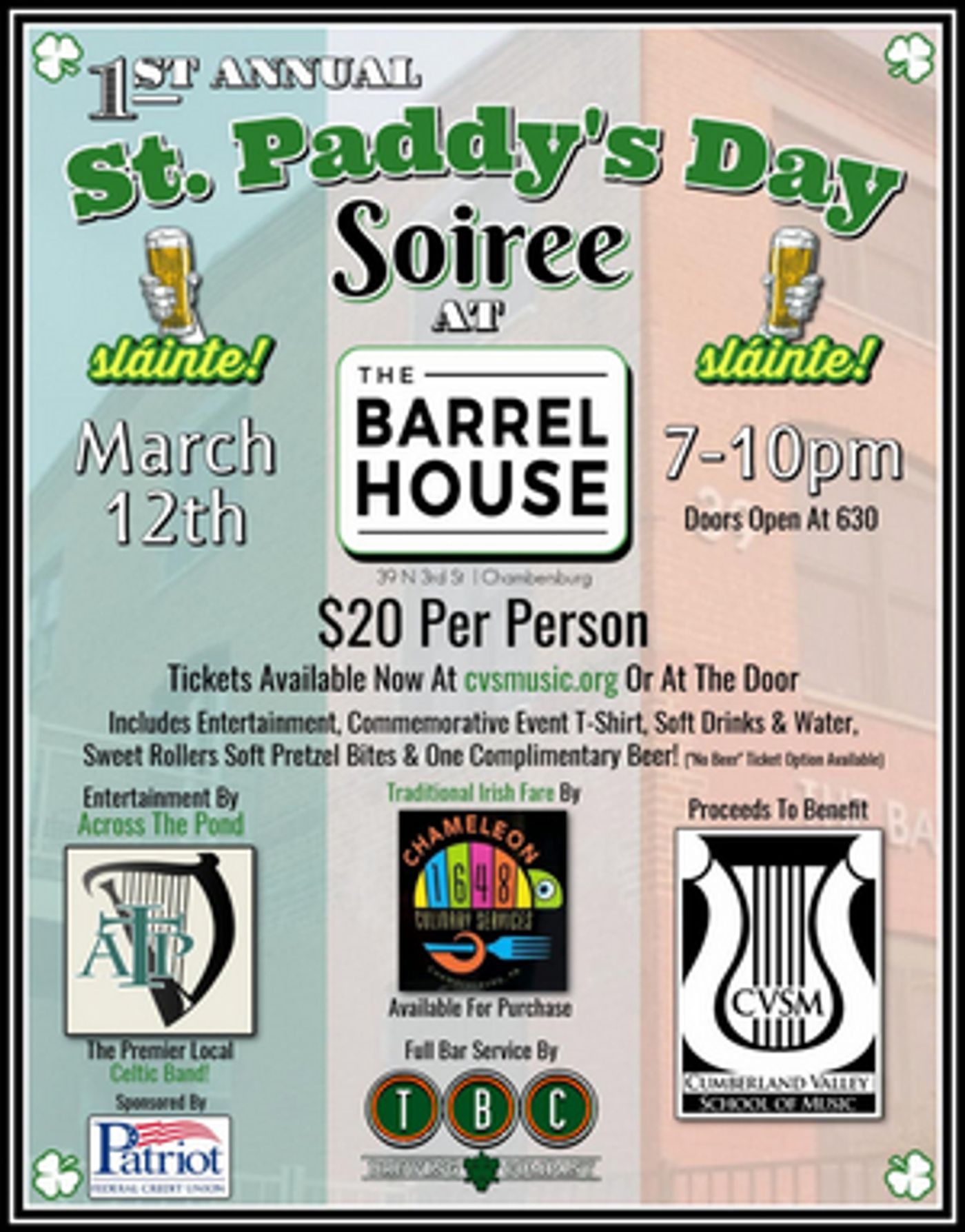 Celebrate St. Paddy's Day At The Barrel House  Image
