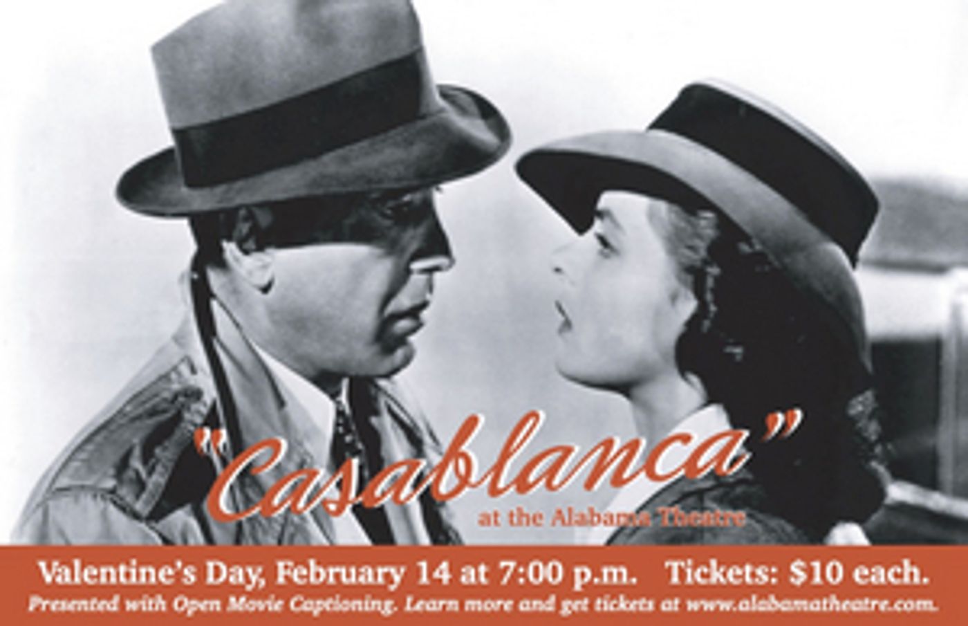 Alabama Theatre Will Screen CASABLANCA on Valentine's Day  Image