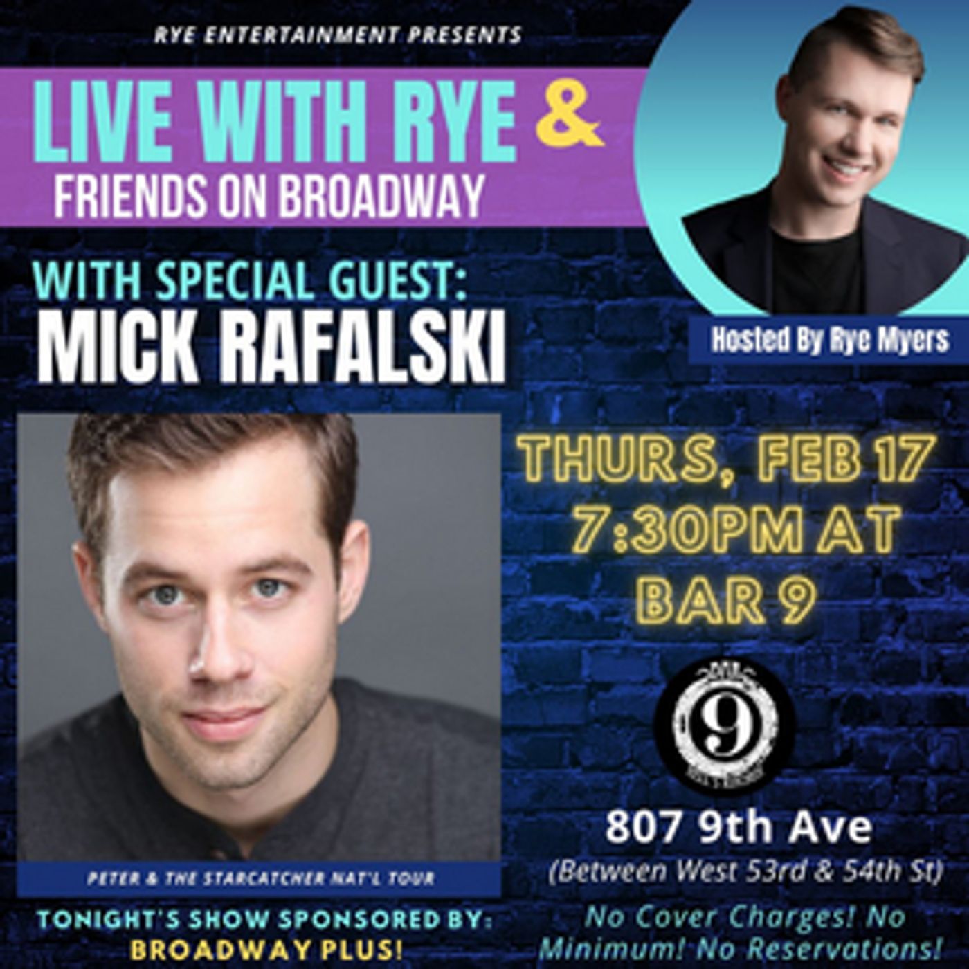 Mick Rafalski to Join LIVE WITH RYE & FRIENDS ON BROADWAY! Mick Rafalski to Join LIVE WITH RYE & FRIENDS ON BROADWAY! Image