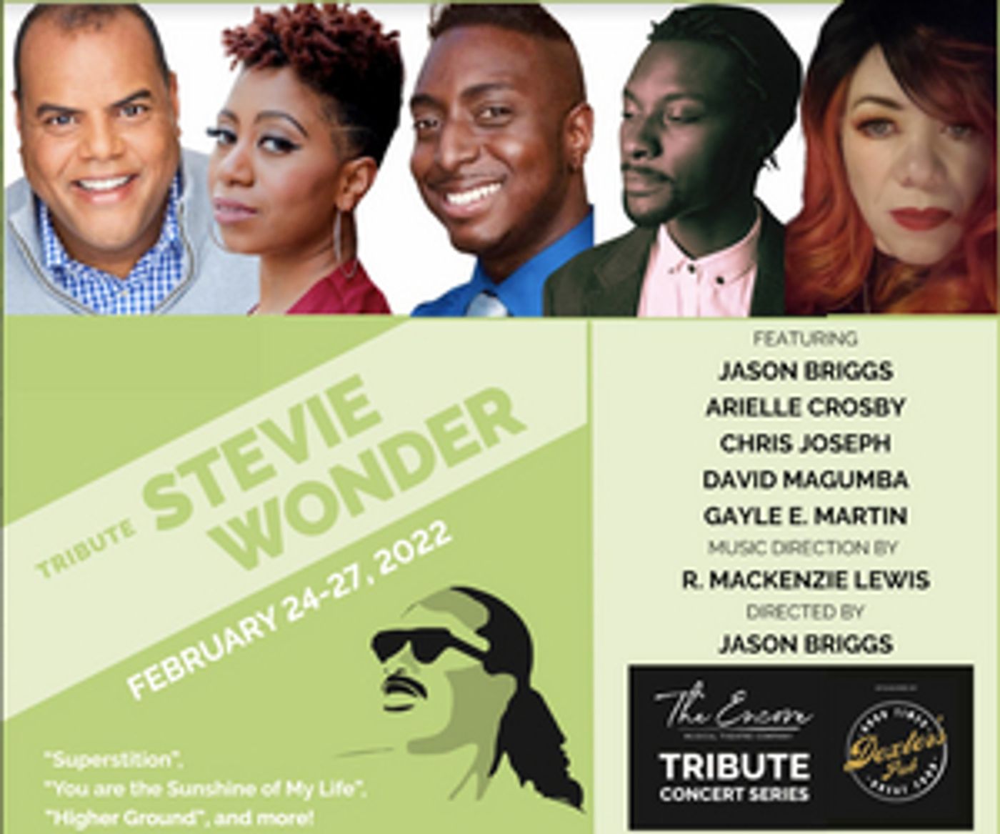 The Encore Musical Theatre Company to Stage Stevie Wonder Tribute  Image