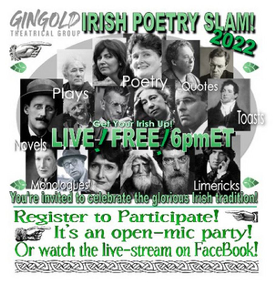 Tyne Daly, Midori Francis, Julie Halston & More to Take Part in IRISH POETRY SLAM Image
