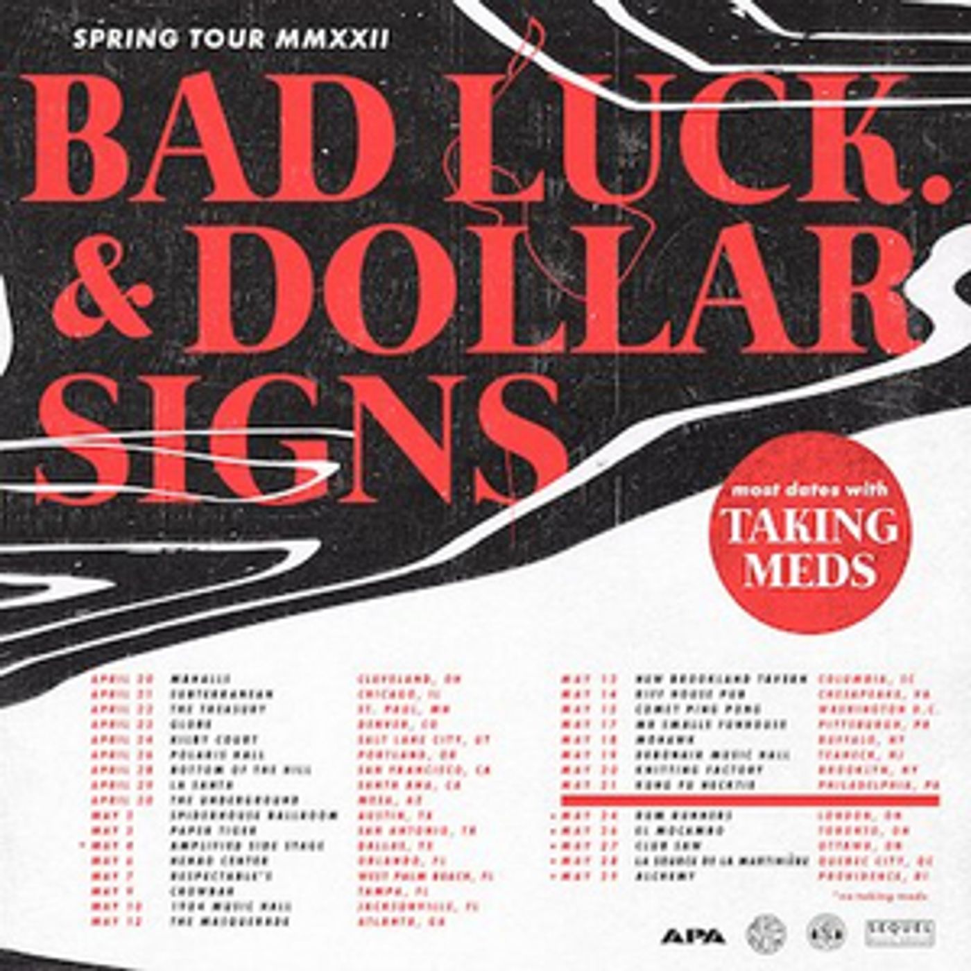 Bad Luck. Announces Co-Headline Tour with Dollars Signs Bad Luck. Announces Co-Headline Tour with Dollars Signs Image