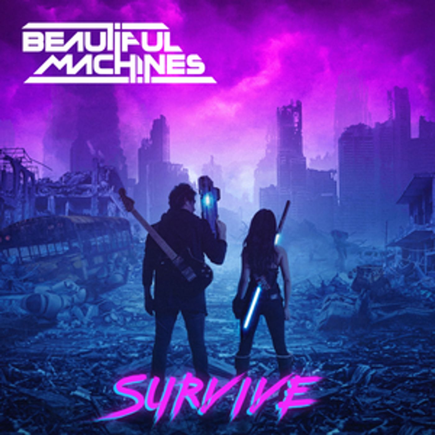 Electronic Synthwave Duo Beautiful Machines Release 'Survive'  Image