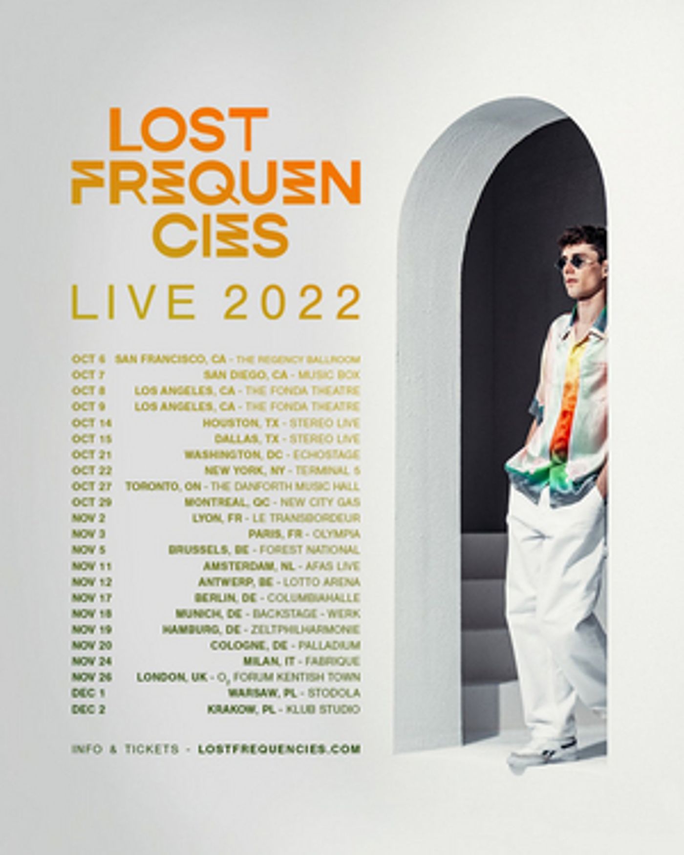 Lost Frequencies Announces Live Tour For 2022  Image