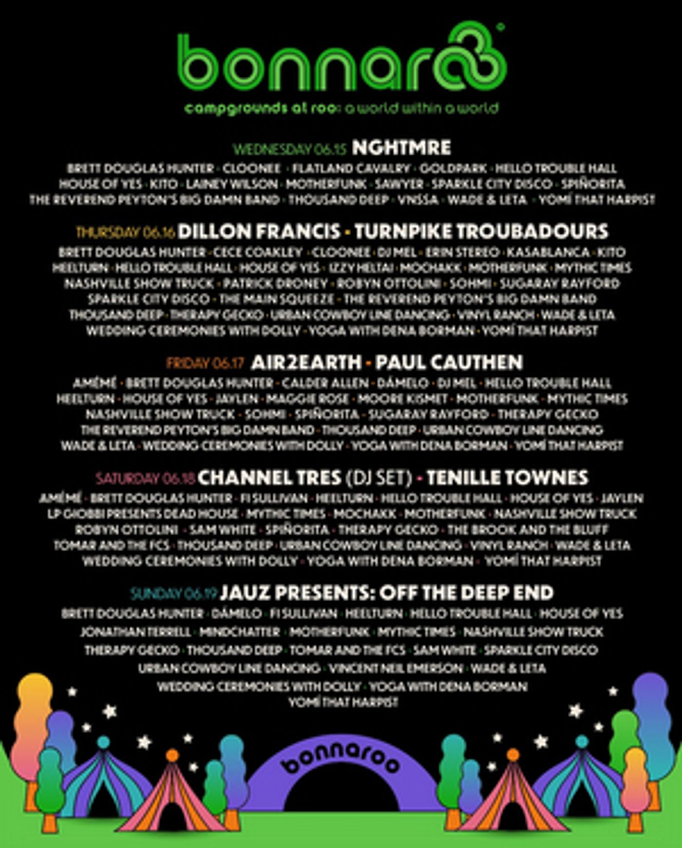Bonnaroo Unveils 2022 Camping Plaza Lineup Bonnaroo Unveils 2022 Camping Plaza Lineup Image