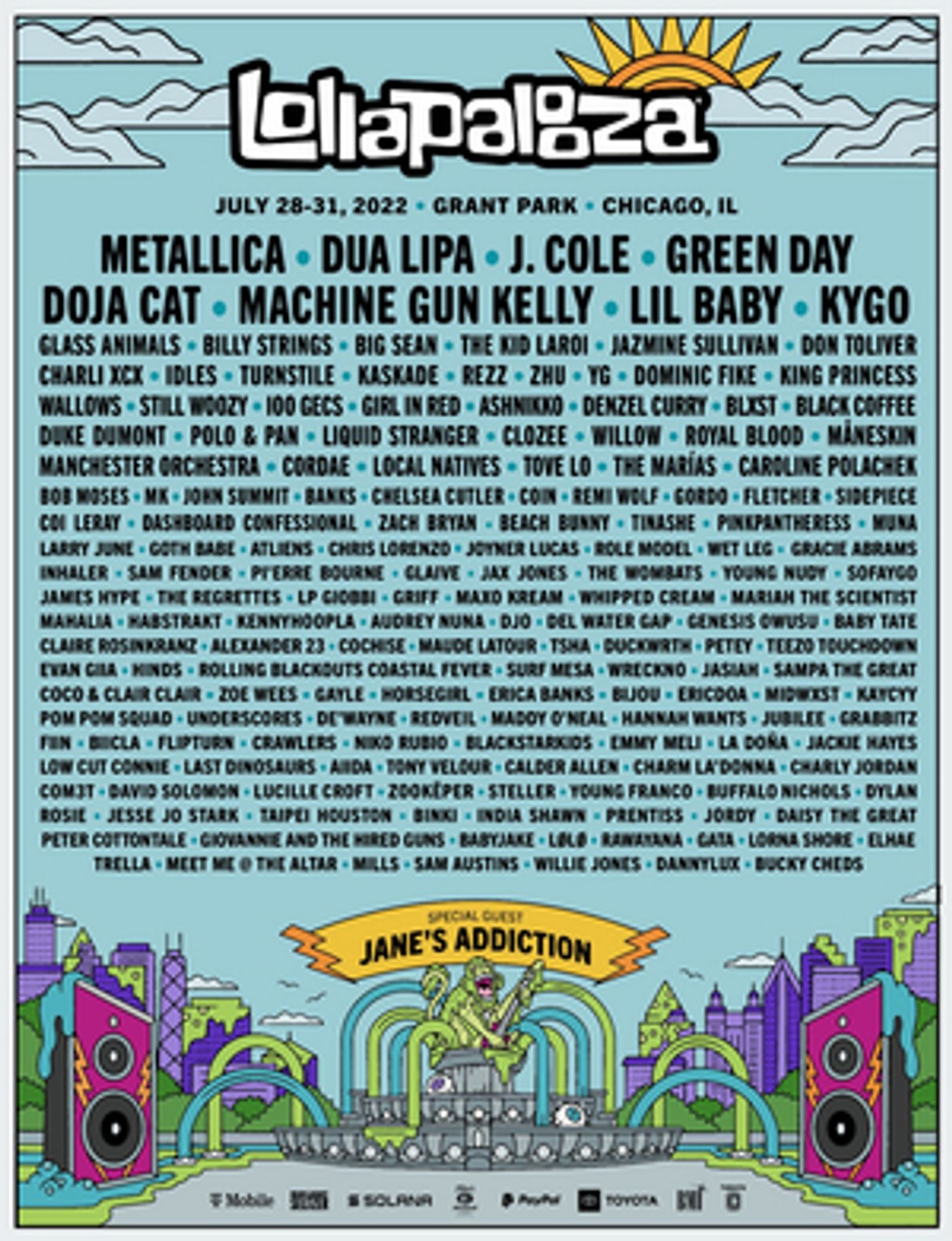 Dua Lipa, Green Day & More to Headline Lollapalooza Dua Lipa, Green Day & More to Headline Lollapalooza Image