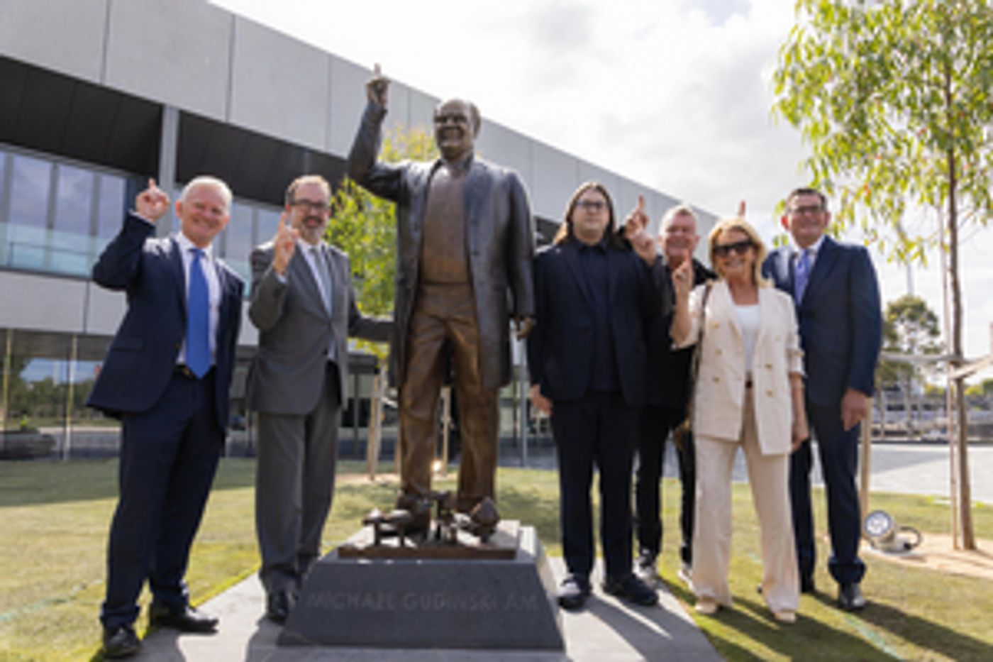 Michael Gudinski AM Statue Unveiled at Melbourne's Rod Laver Arena Michael Gudinski AM Statue Unveiled at Melbourne's Rod Laver Arena Image