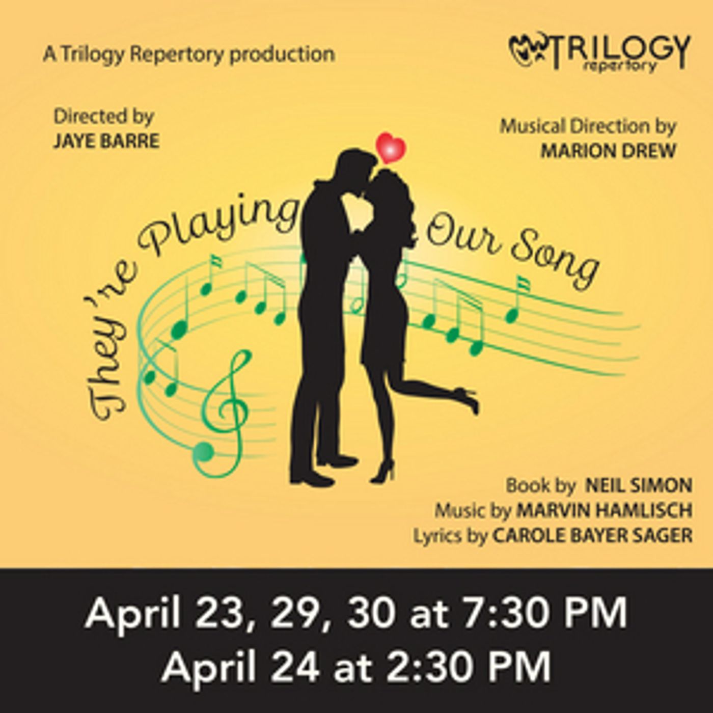 THEY'RE PLAYING OUR SONG Comes to The Fellowship Cultural Arts Center in April  Image