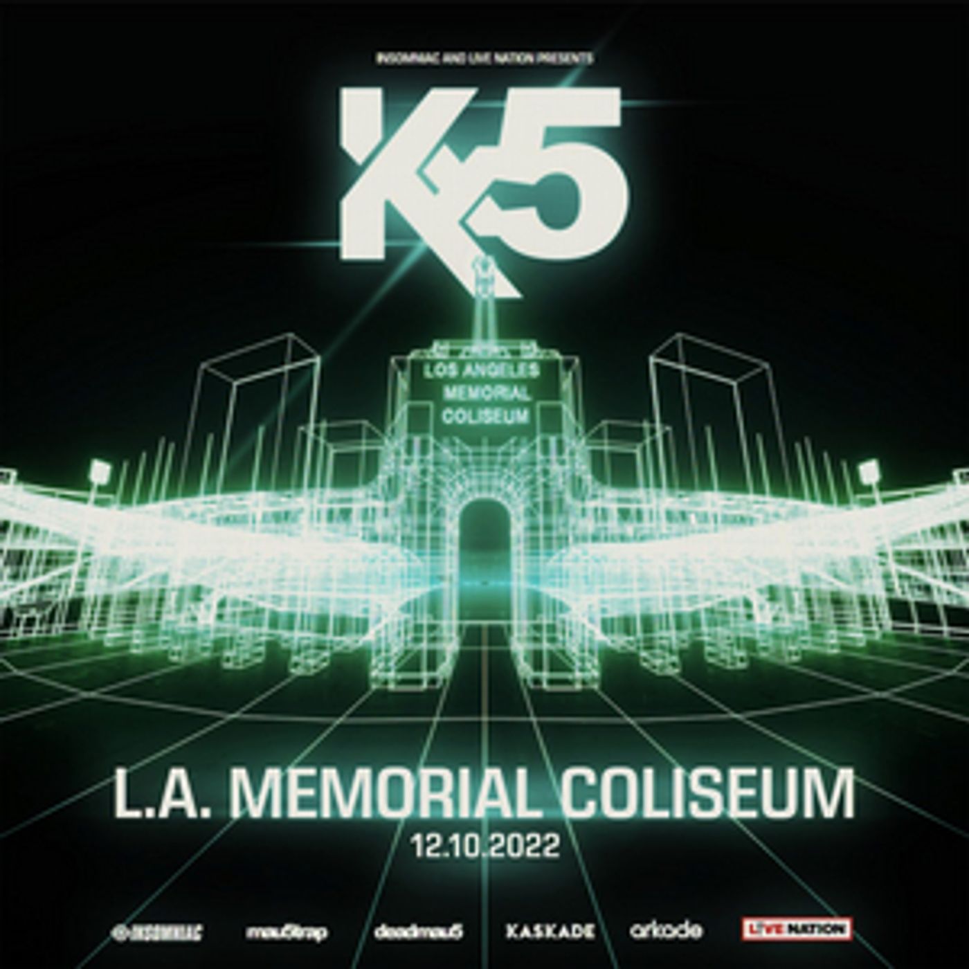Kaskade & deadmau5's New Project Kx5 Announce Headlining Show at The Los Angeles Memorial Coliseum Kaskade & deadmau5's New Project Kx5 Announce Headlining Show at The Los Angeles Memorial Coliseum Image
