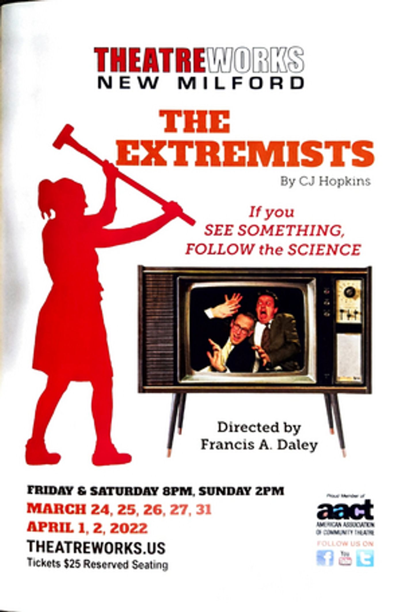 Review: 'THE EXTREMISTS?' 'Exactly...' at TheatreWorks New Milford  Image