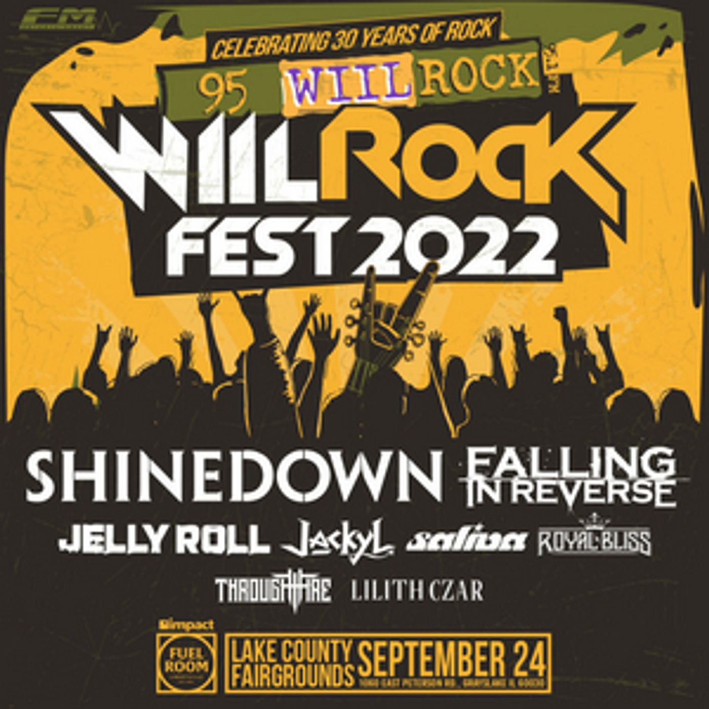 FM Entertainment & Impact Fuel Room Announce 95 WIIL Rock Fest Lineup FM Entertainment & Impact Fuel Room Announce 95 WIIL Rock Fest Lineup Image