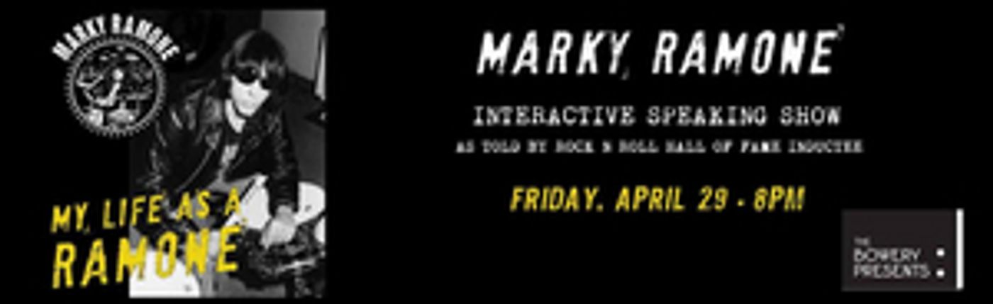 Marky Ramone Brings MY LIFE AS A RAMONE to Patchogue Theatre  Image