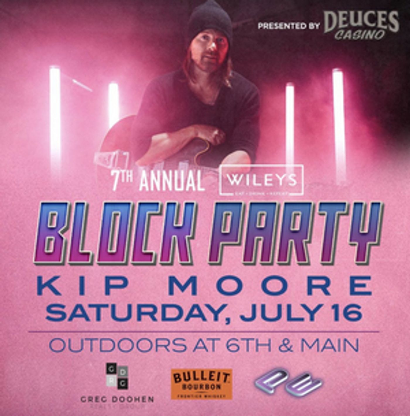 7th Annual Wiley's Block Party to Feature Country Star Kip Moore  Image