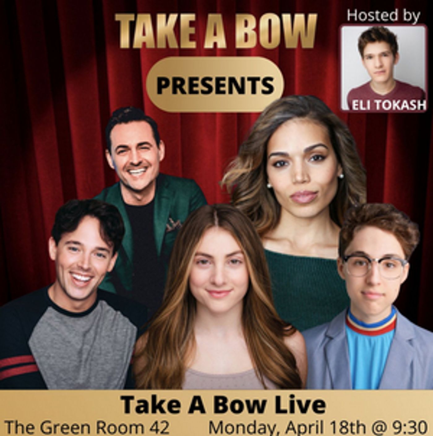Eli Tokash Celebrates 100th Episode of TAKE A BOW With A Live Show Featuring Presley Ryan, Ciara Renée, and More! Eli Tokash Celebrates 100th Episode of TAKE A BOW With A Live Show Featuring Presley Ryan, Ciara Renée, and More! Image