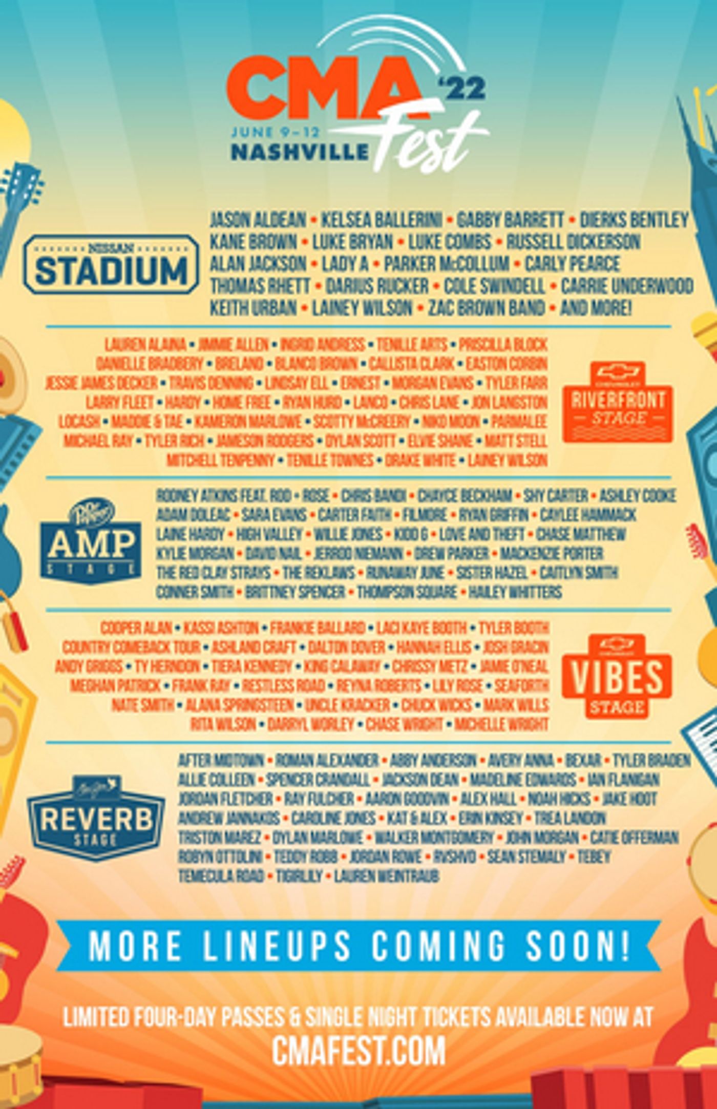 Country Music Association's CMA Fest Reveals Initial 2022 Lineup  Image