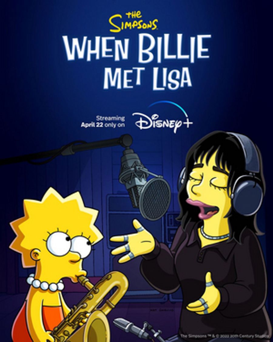 Billie Eilish Teams up With THE SIMPSONS in New Disney+ Short 'When Billie Met Lisa' Image