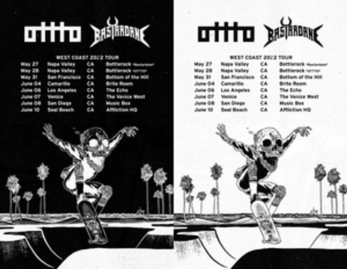 OTTTO & Bastardane Announce West Coast Co-Headlining Tour OTTTO & Bastardane Announce West Coast Co-Headlining Tour Image