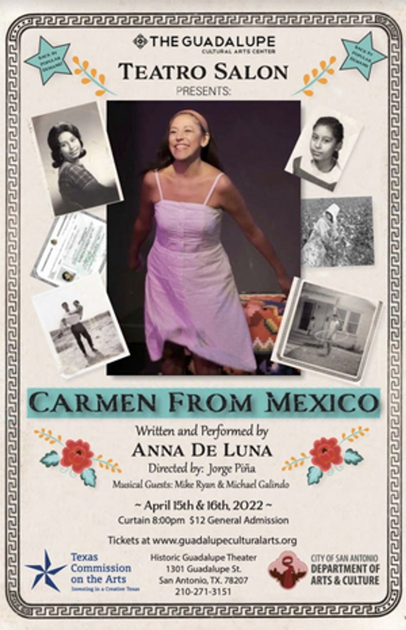 Anna De Luna Brings CARMEN FROM MEXICO to The Guadalupe Cultural Arts Center's Teatro Salon Anna De Luna Brings CARMEN FROM MEXICO to The Guadalupe Cultural Arts Center's Teatro Salon Image