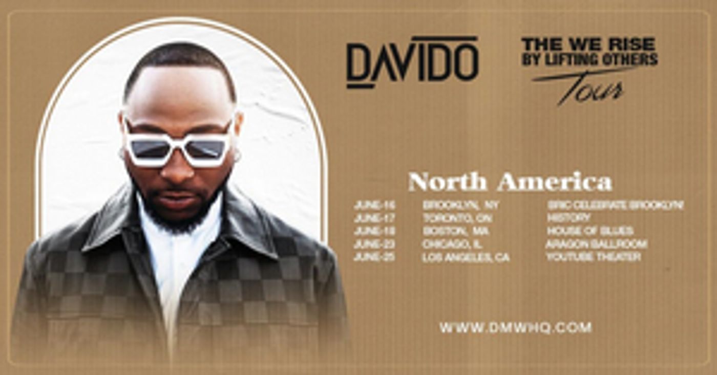 Davido Announces Limited 'The We Rise by Lifting Others' Tour  Image