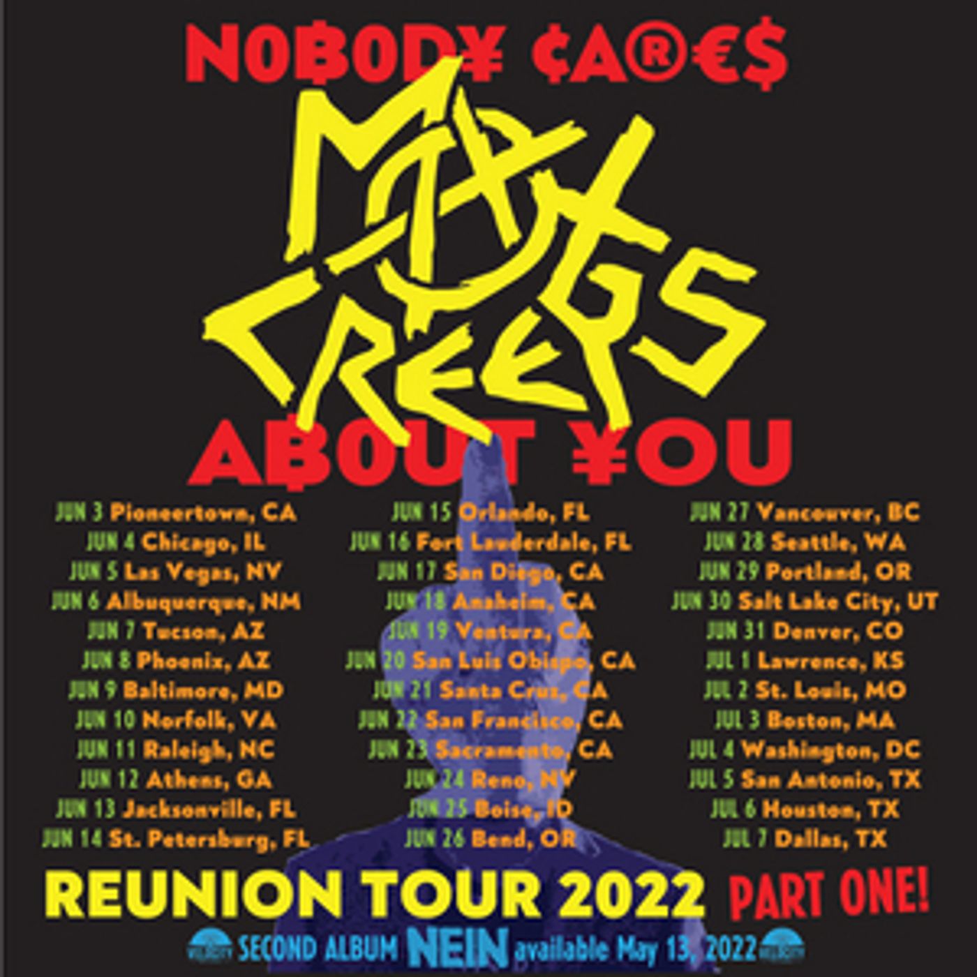 Max Creeps Announce The 'Nobody Cares About You' U.S. Tour Max Creeps Announce The 'Nobody Cares About You' U.S. Tour Image