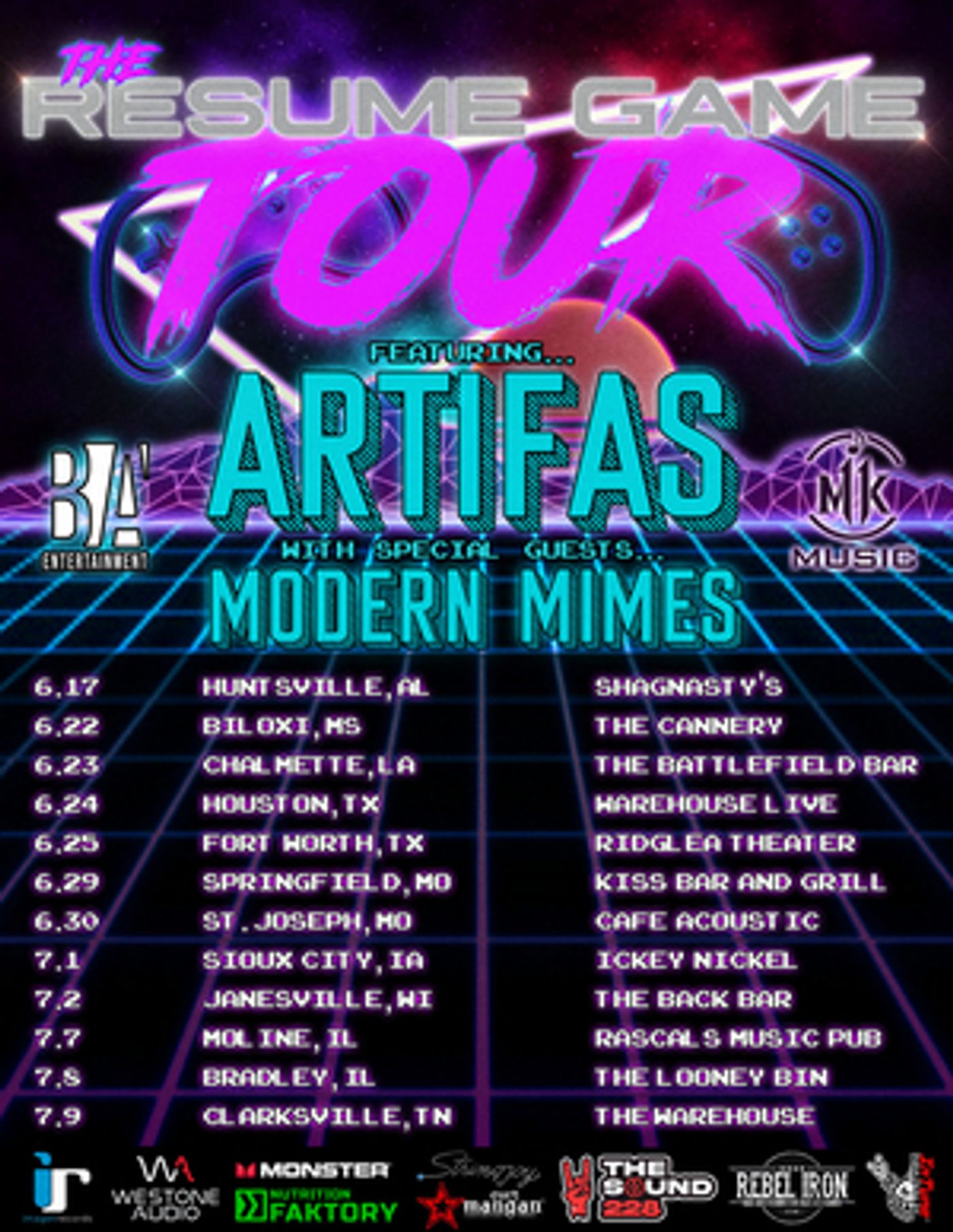 ARTIFAS Announce THE RESUME GAME TOUR with Special Guests Modern Mimes ARTIFAS Announce THE RESUME GAME TOUR with Special Guests Modern Mimes Image