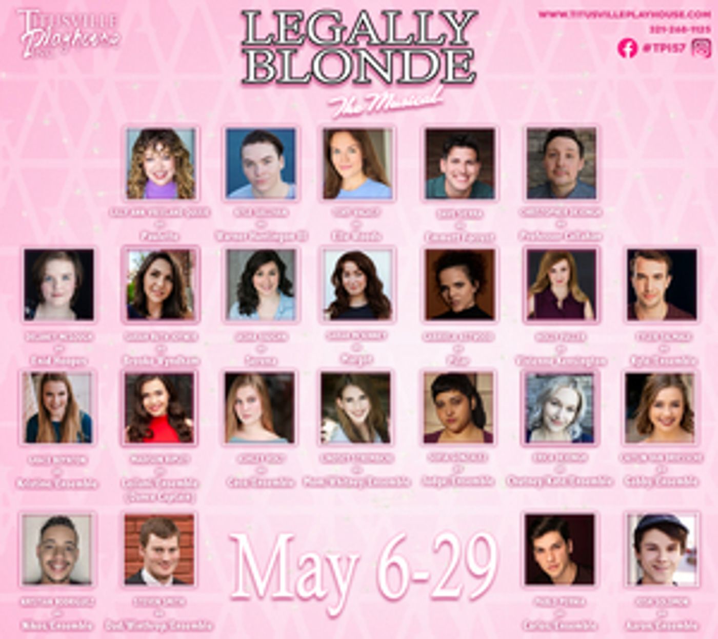 Cast Announced For LEGALLY BLONDE at Titusville Playhouse Cast Announced For LEGALLY BLONDE at Titusville Playhouse Image