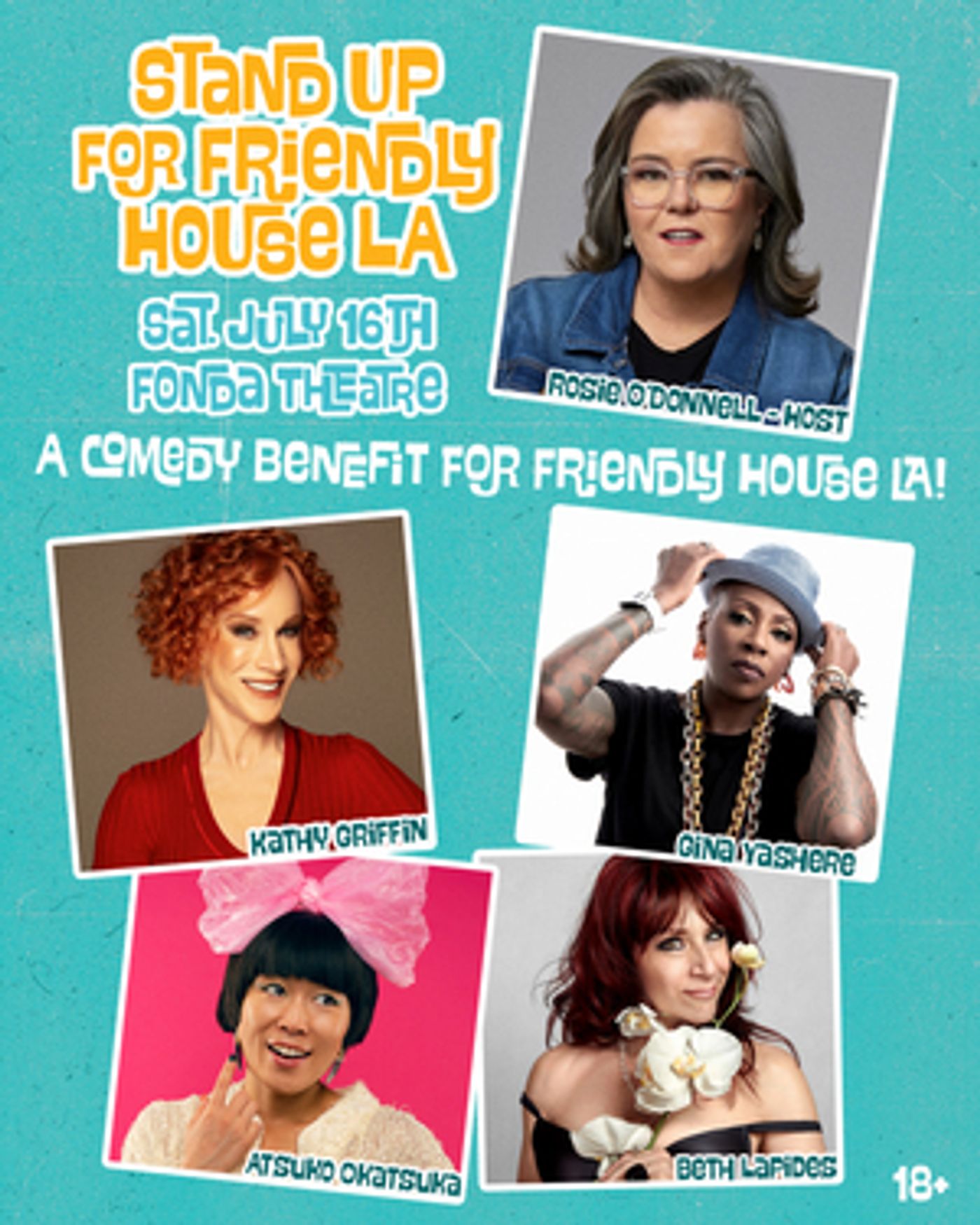 Rosie O'Donnell to Host FRIENDLY HOUSE LA Comedy Benefit Featuring Kathy Griffin & More Rosie O'Donnell to Host FRIENDLY HOUSE LA Comedy Benefit Featuring Kathy Griffin & More Image