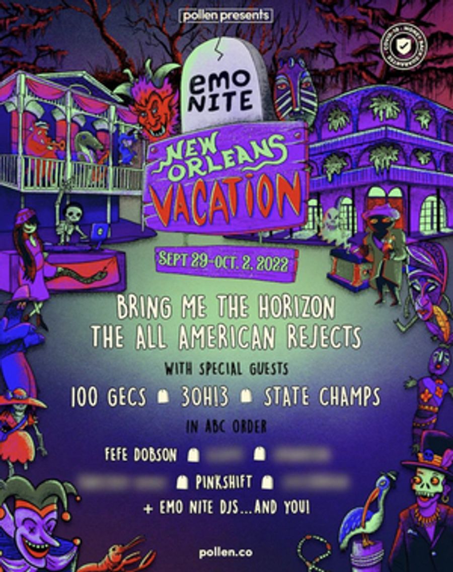 Emo Nite Unveils Lineup for Upcoming New Orleans Vacation  Image