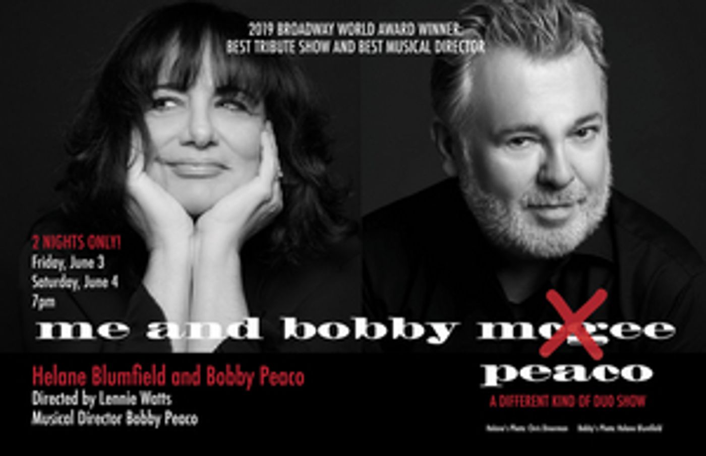 Helane Blumfield and Bobby Peaco Reunite at Don't Tell Mama With ME AND BOBBY PEACO  Image