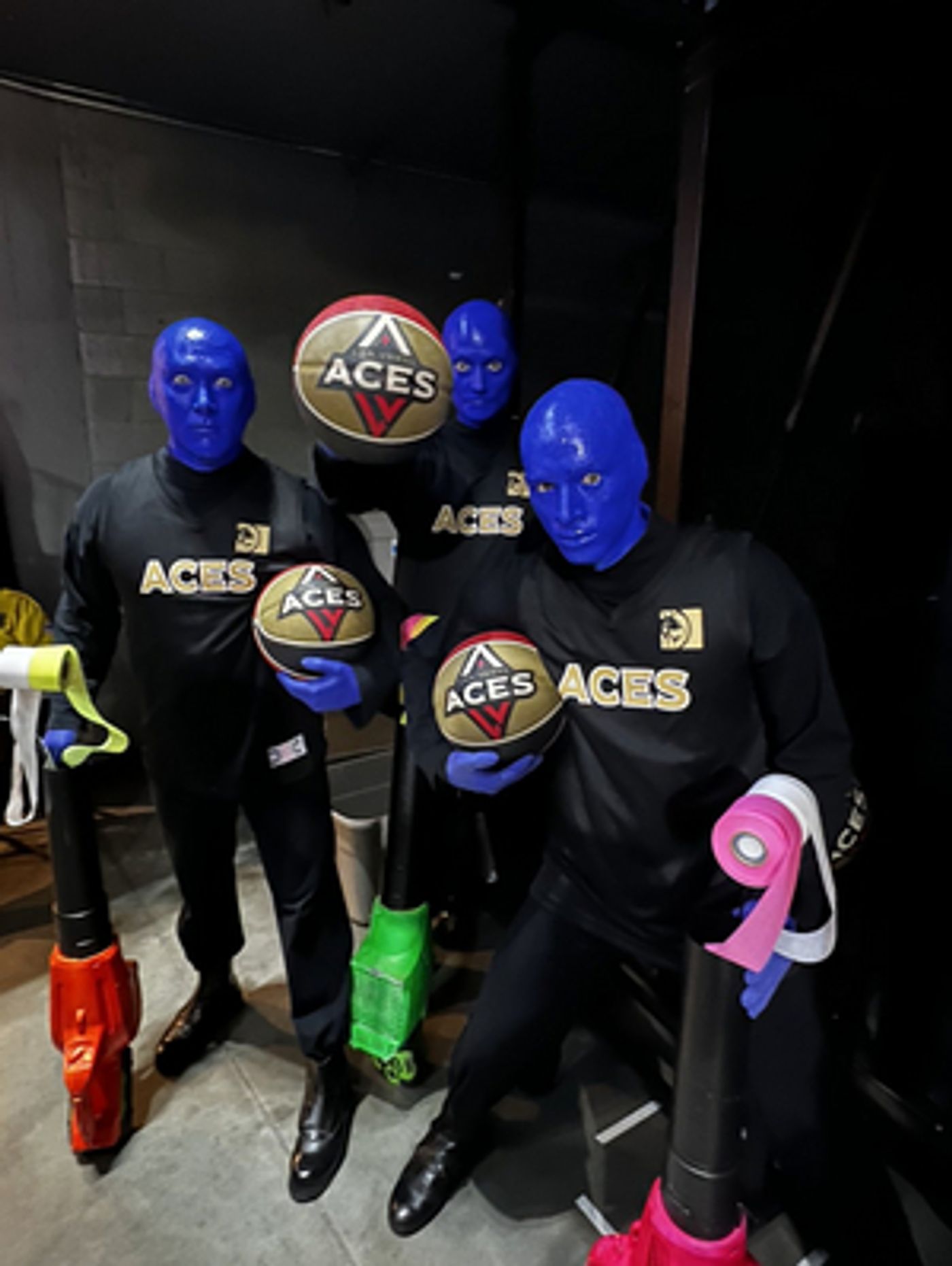 Blue-Man-Group-Performs-At-Halftime-During-Las-Vegas-Aces-Game-20010101 BLUE MAN GROUP Performs at Halftime During Las Vegas Aces Game Image