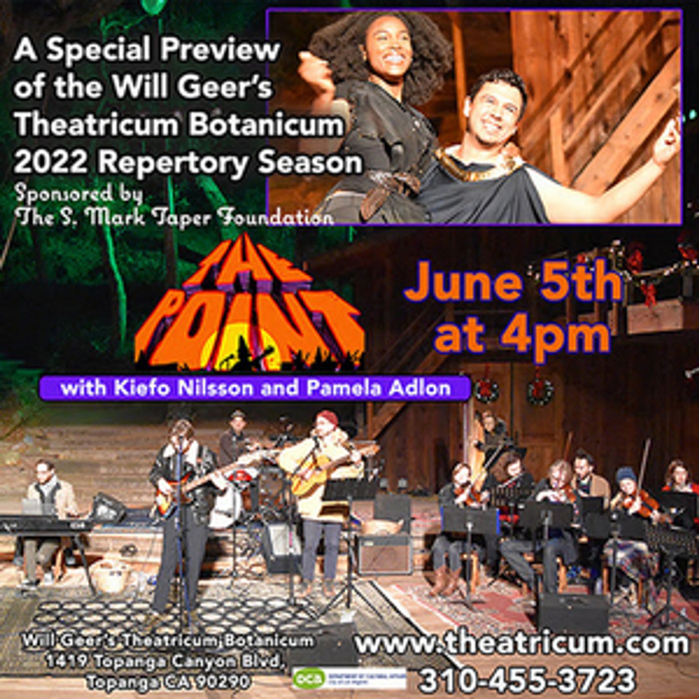 Theatricum Botanicum Season Preview Event to Feature THE POINT! with Kiefo Nilsson and Pamela Adlon Theatricum Botanicum Season Preview Event to Feature THE POINT! with Kiefo Nilsson and Pamela Adlon Image