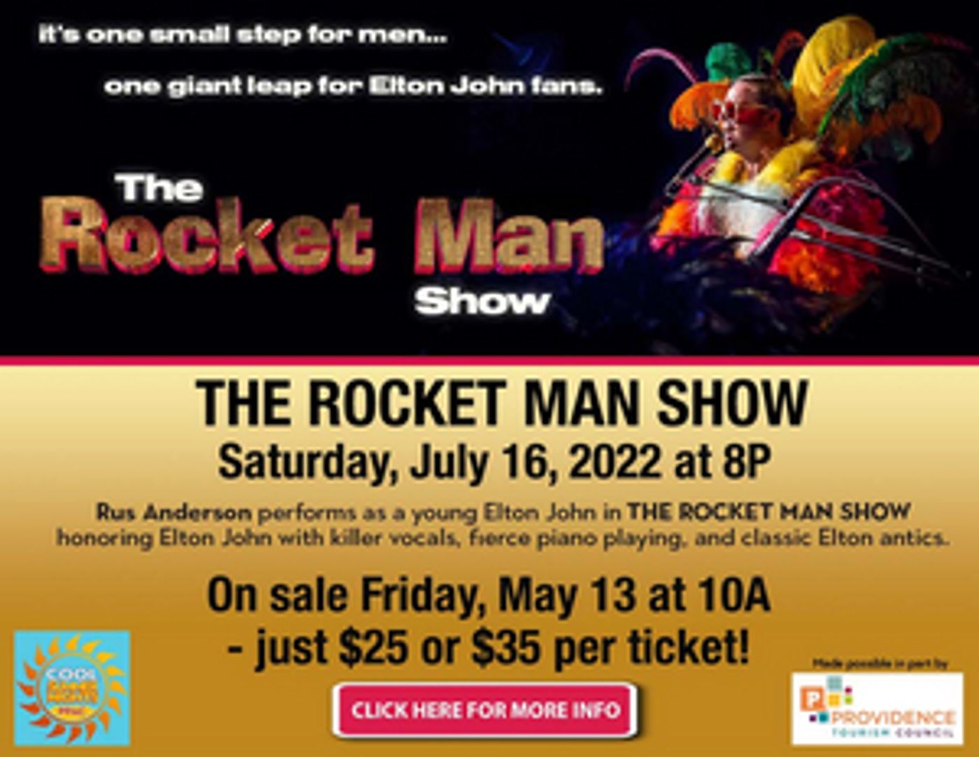 Rus Anderson Is Elton John In THE ROCKET MAN SHOW at the Providence Performing Arts Center  Image