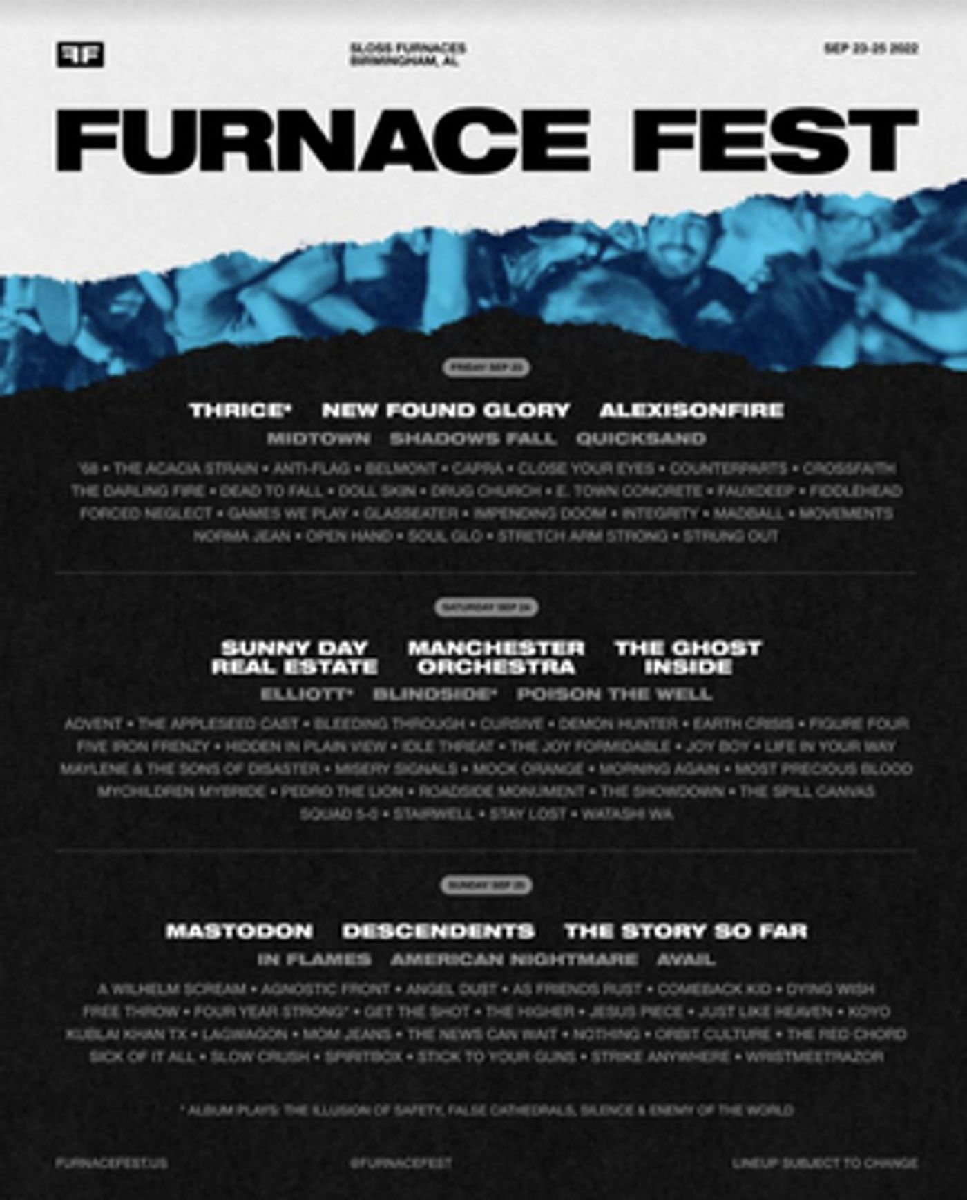 Furnace Fest Announces Final Headliner for Lineup, Sunny Day Real Estate.  Image