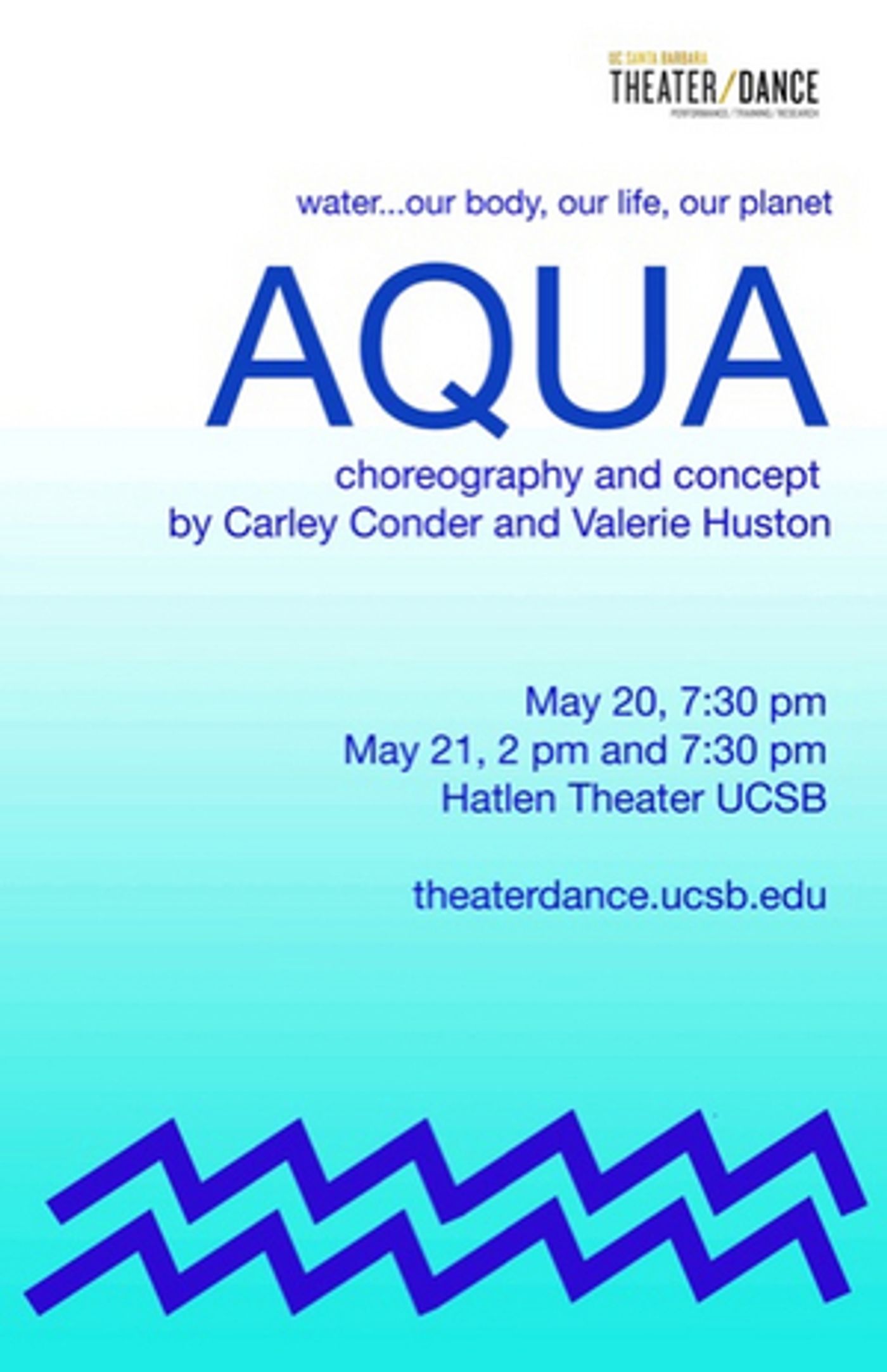 AQUA an Original Dance/Theater Work to Premiere at UCSB's Hatlen Theater  Image