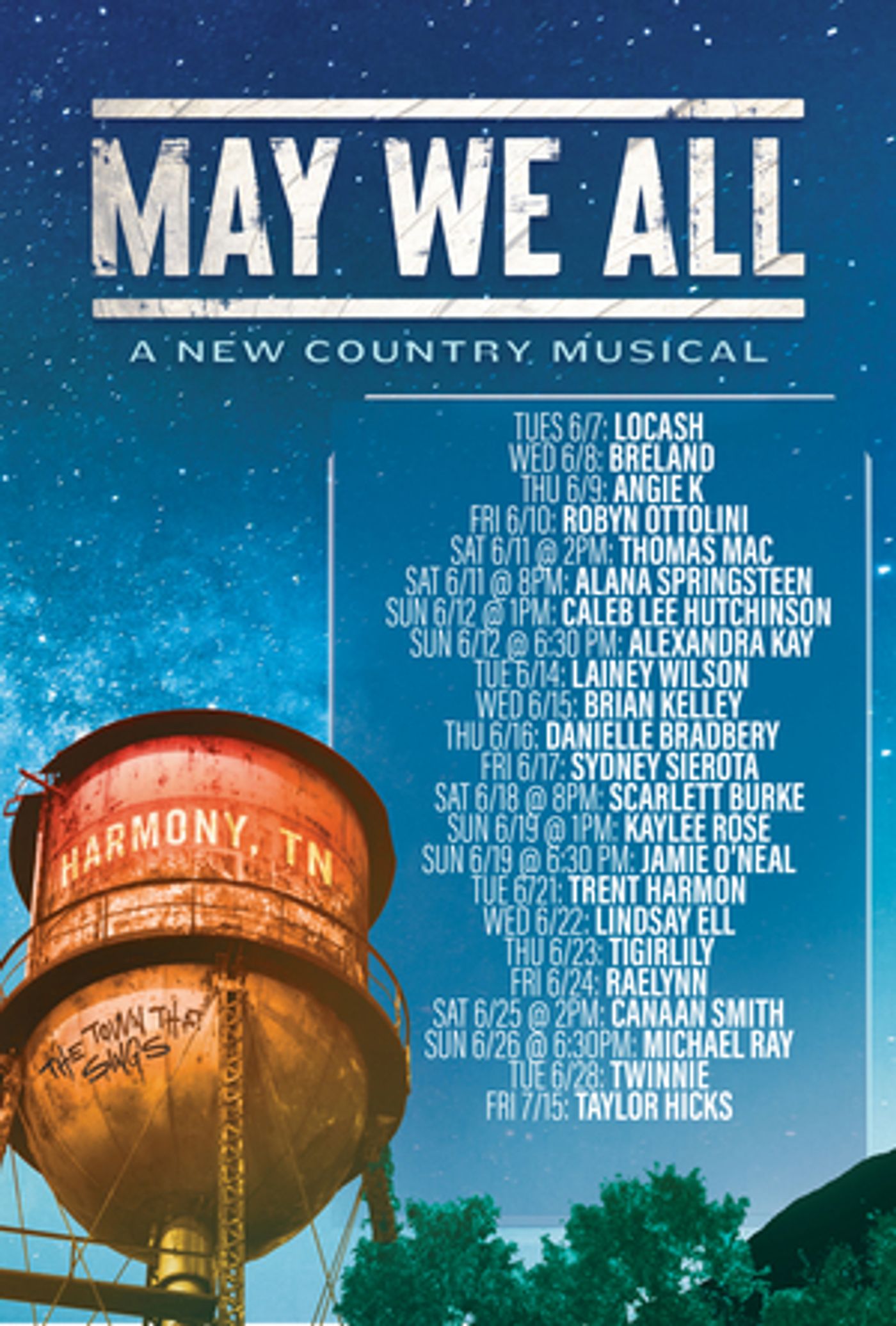Kaylee Rose, Michael Ray, Taylor Hicks & Twinnie to Join MAY WE ALL: A NEW COUNTRY MUSICAL  Image