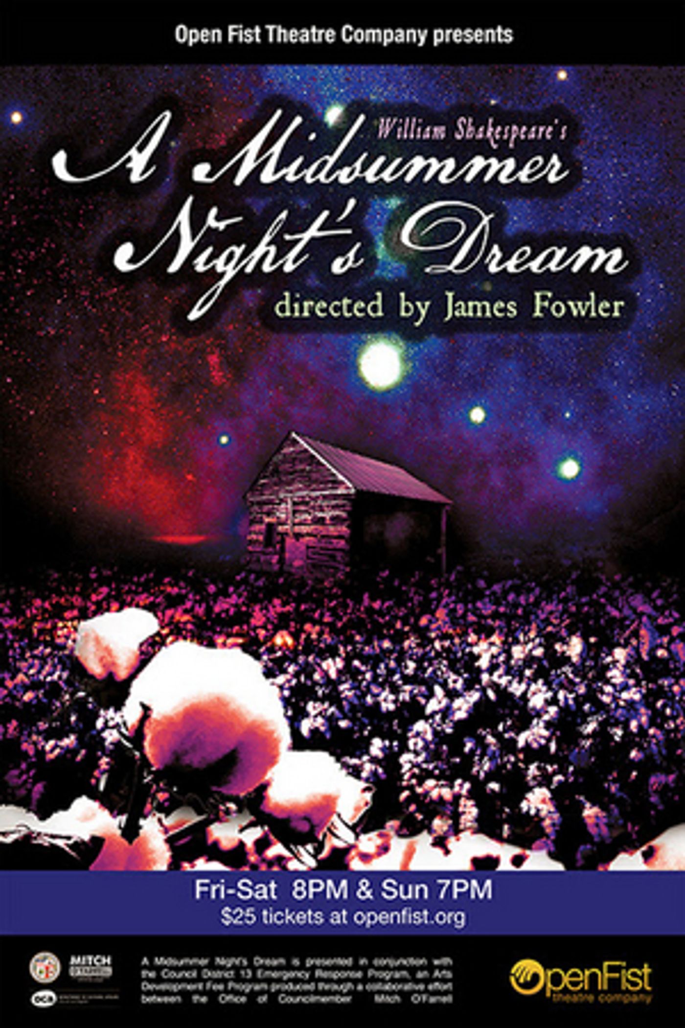 A MIDSUMMER NIGHT'S DREAM Set in 1855 to be Presented by Open Fist Theatre Company  Image