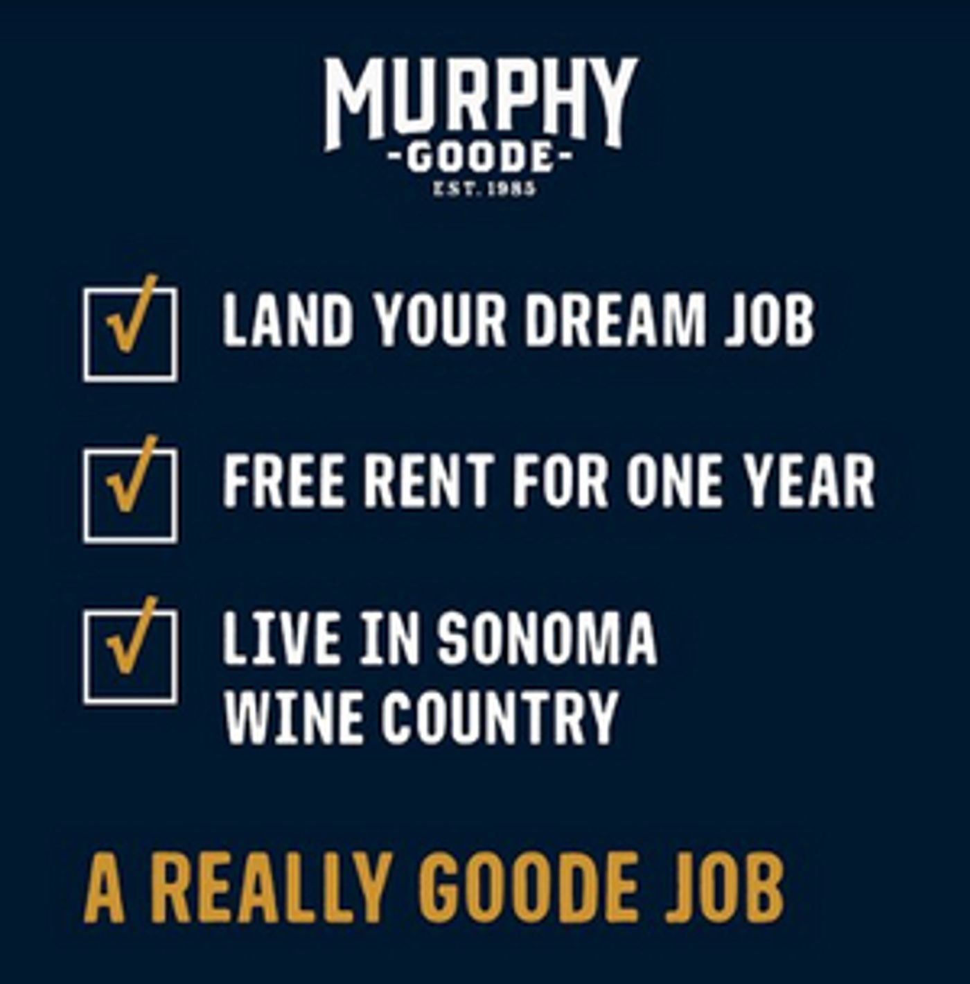 MURPHY-GOODE WINERY Announces Two Dream Jobs  Image