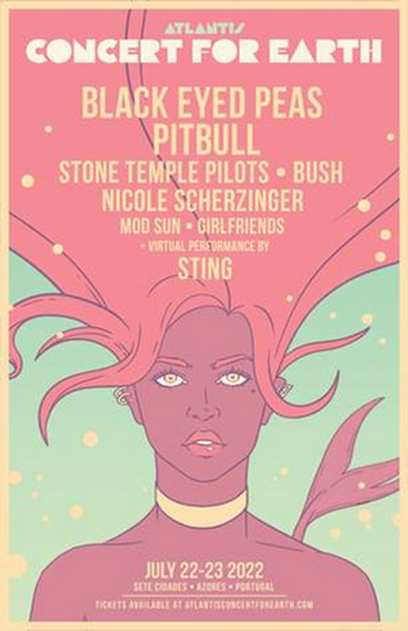 Sting, Black Eyed Peas, Pitbull, Stone Temple Pilots, Mod Sun & More to Particpate in Atlantis Concert for Earth Image