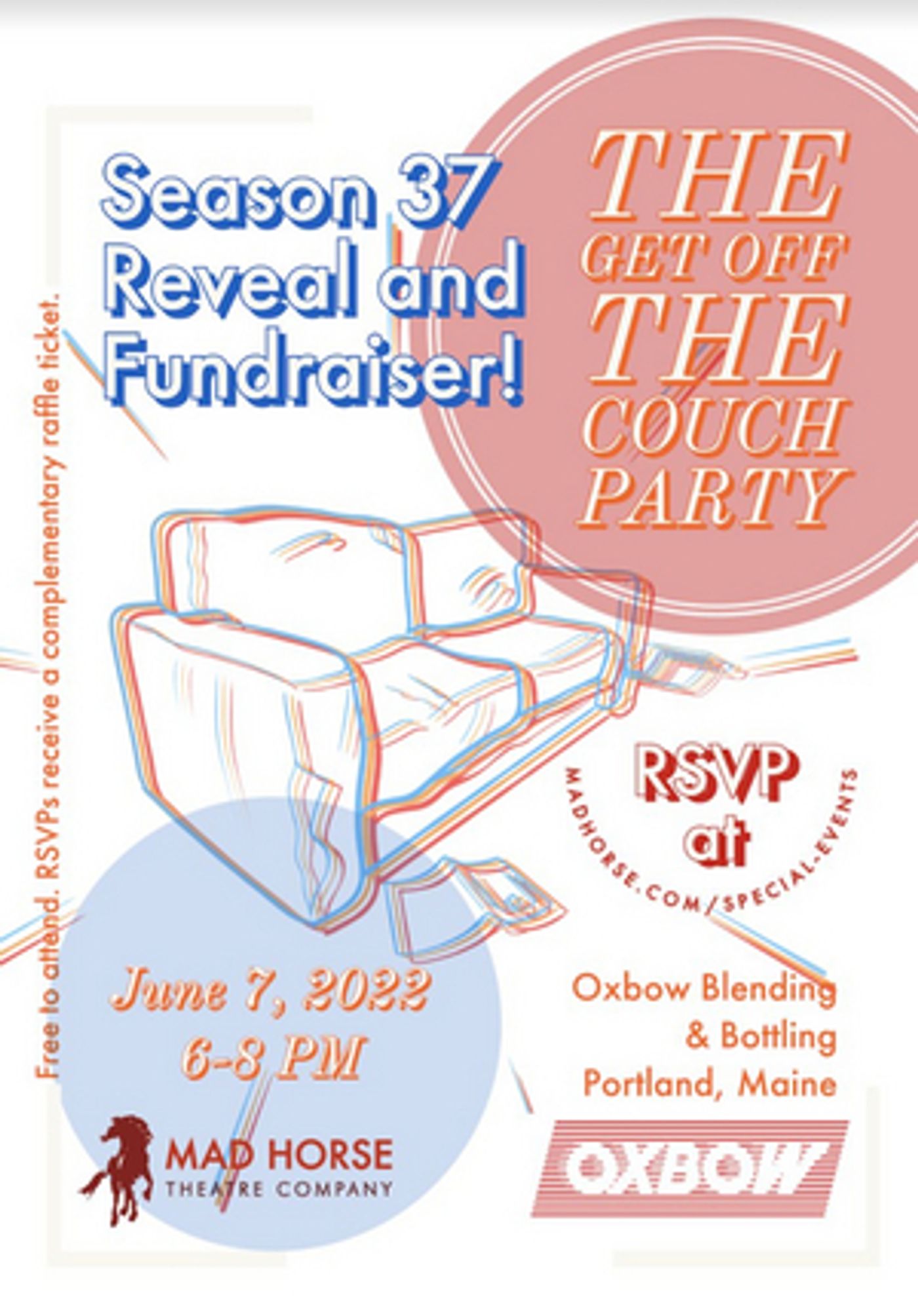 Mad Horse Theatre Company to Host GET OFF THE COUCH PARTY SEASON REVEAL AND FUNDRAISER  Image