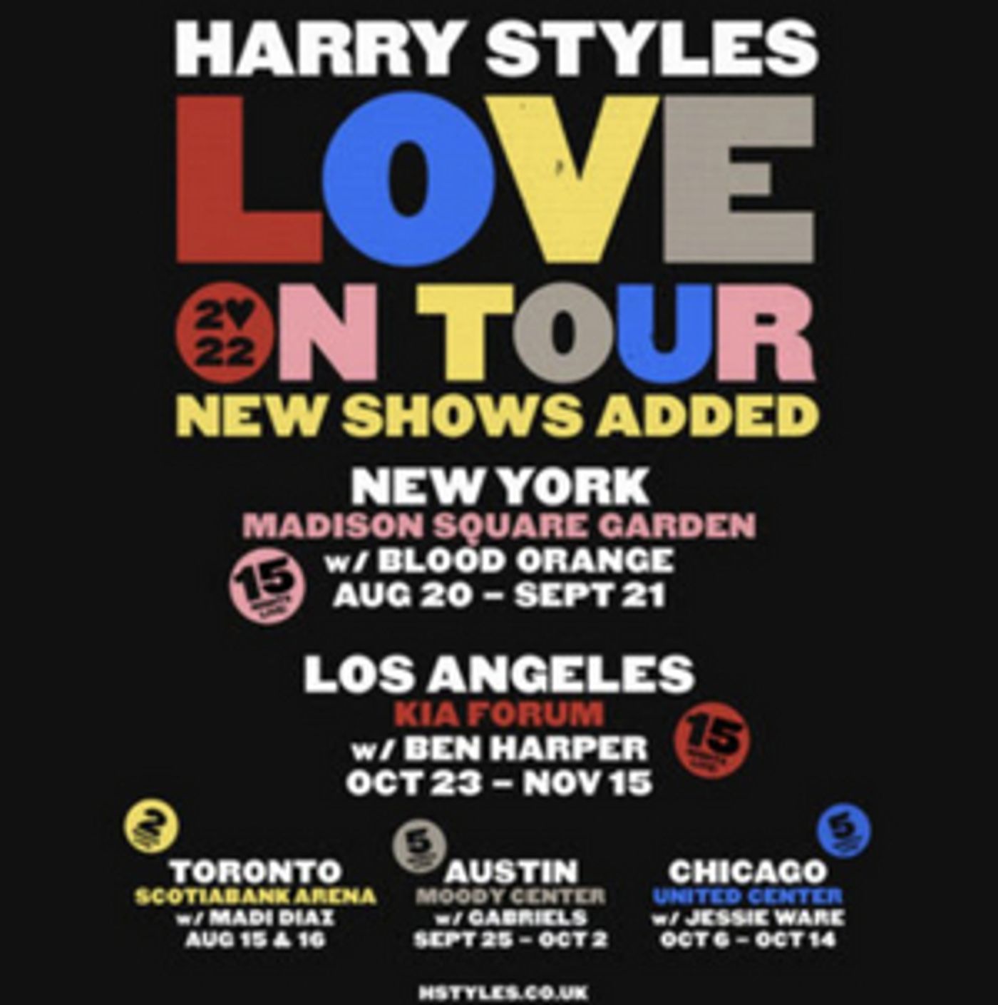 Harry Styles Announces Ten Additional Shows for LOVE ON TOUR 2022, Sells Out All 42 Shows Harry Styles Announces Ten Additional Shows for LOVE ON TOUR 2022, Sells Out All 42 Shows Image