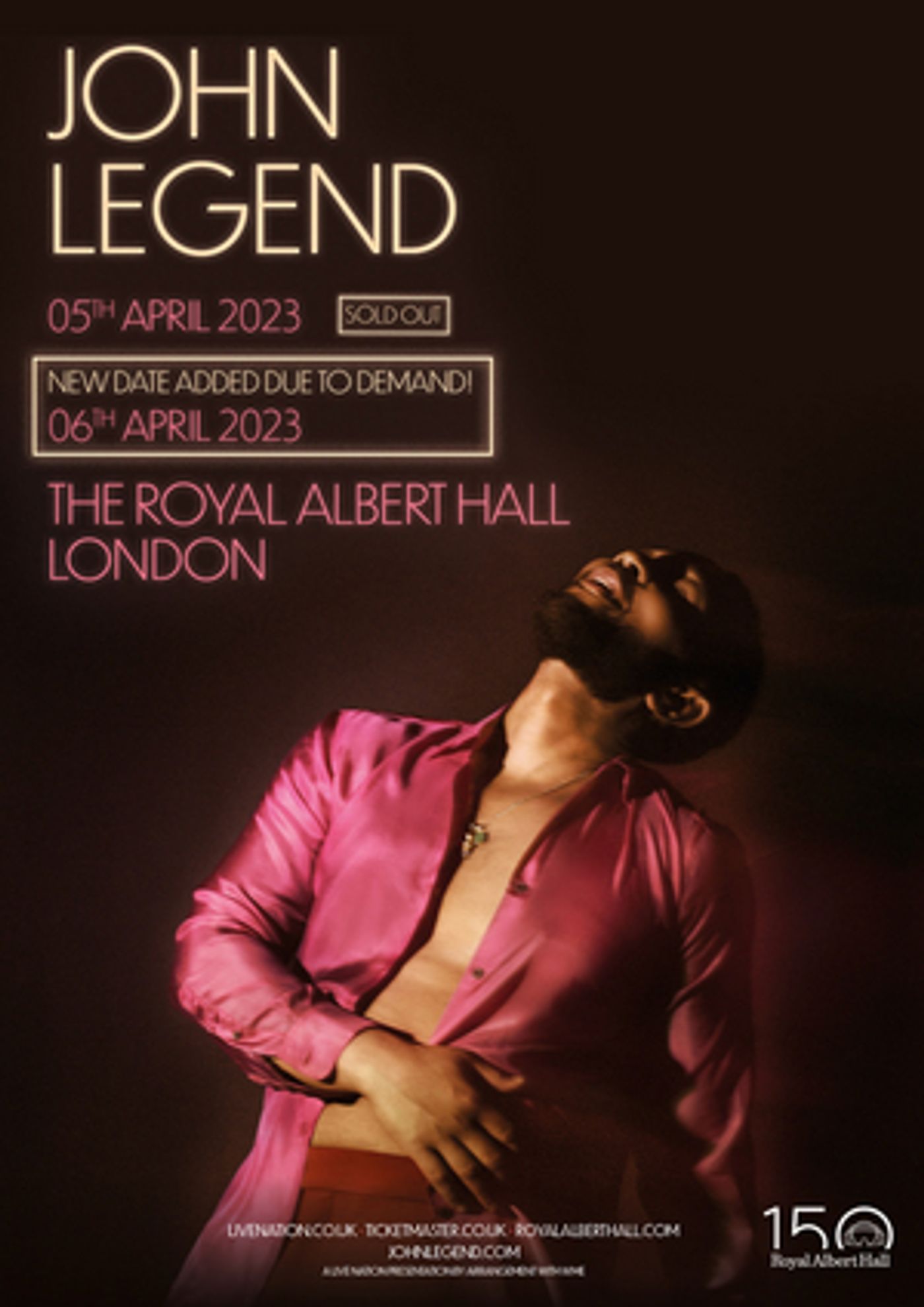 John Legend Announces Second Royal Albert Hall Show Due to Popular Demand John Legend Announces Second Royal Albert Hall Show Due to Popular Demand Image