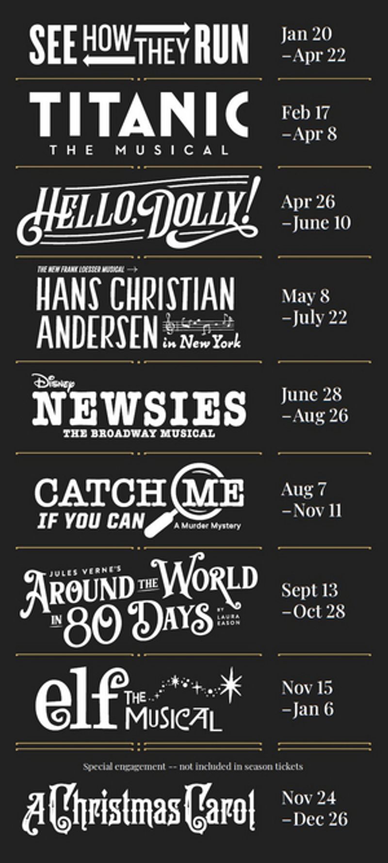 Hale Centre Theatre's 2023 Season Includes TITANIC, World Premiere of New Frank Loesser Musical, and Much More! Image
