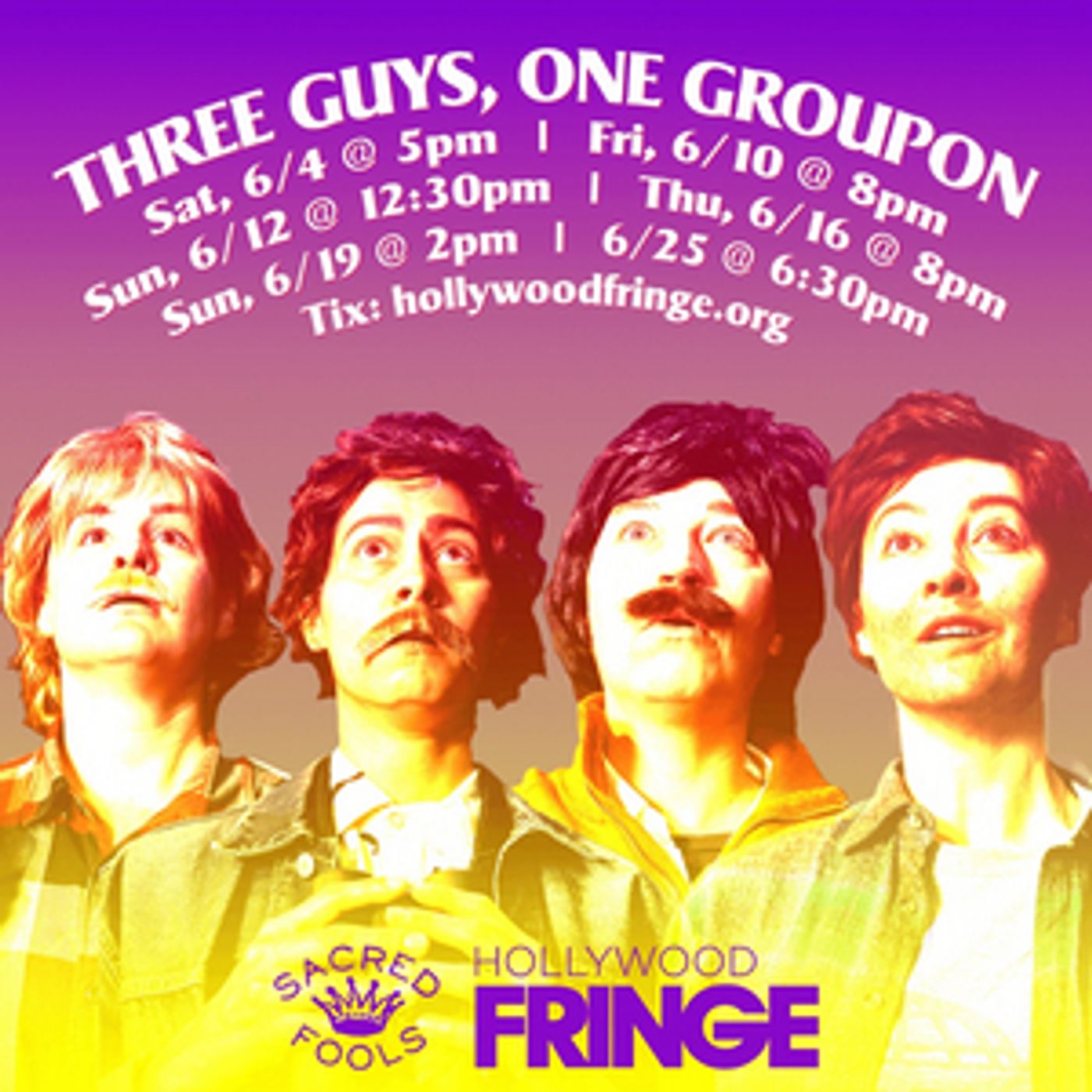 THREE GUYS ONE GROUPON Comes to Hollywood Fringe  Image